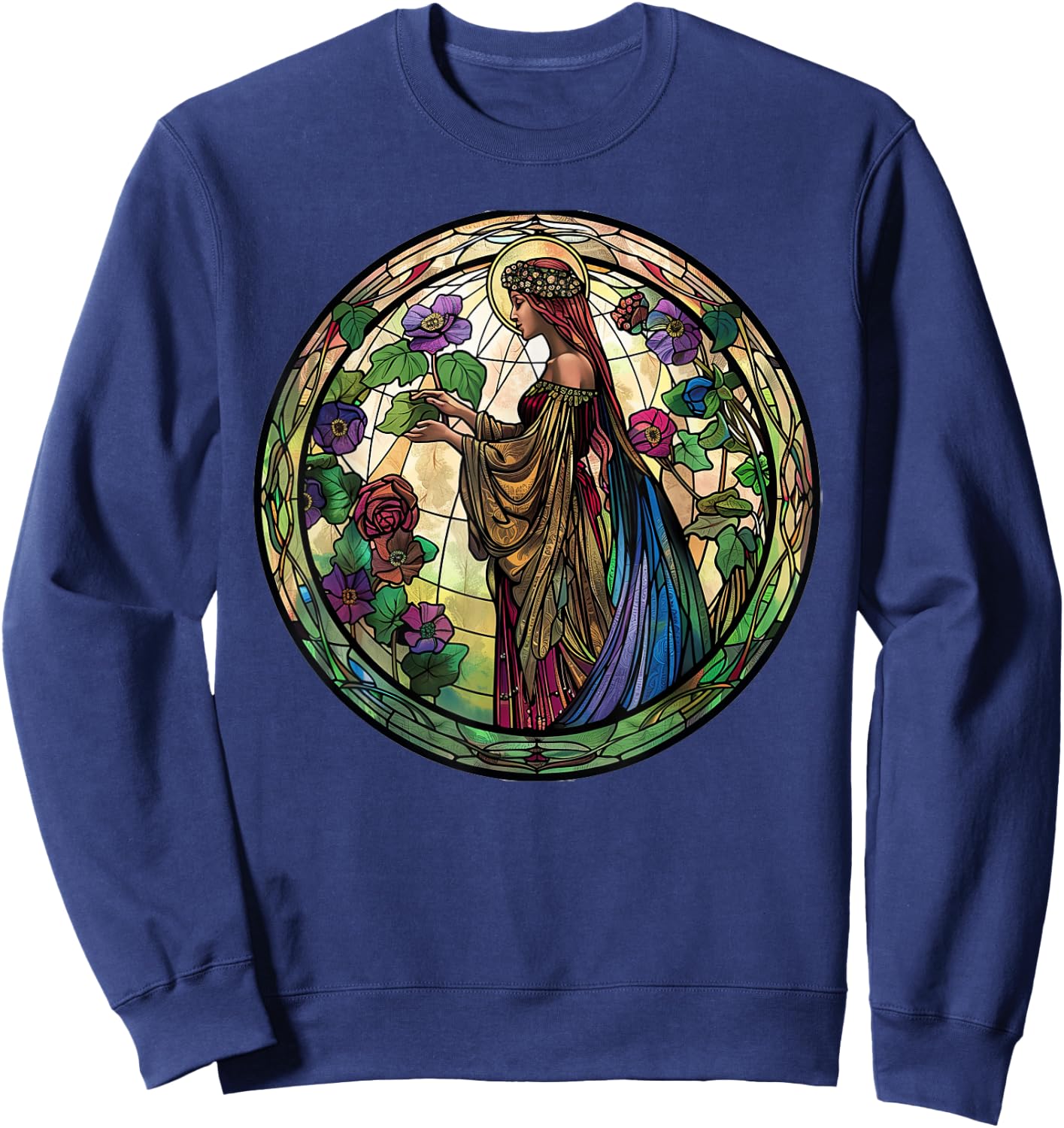 Persephone Stained Glass Sweatshirt - Sweatshirt | Navy