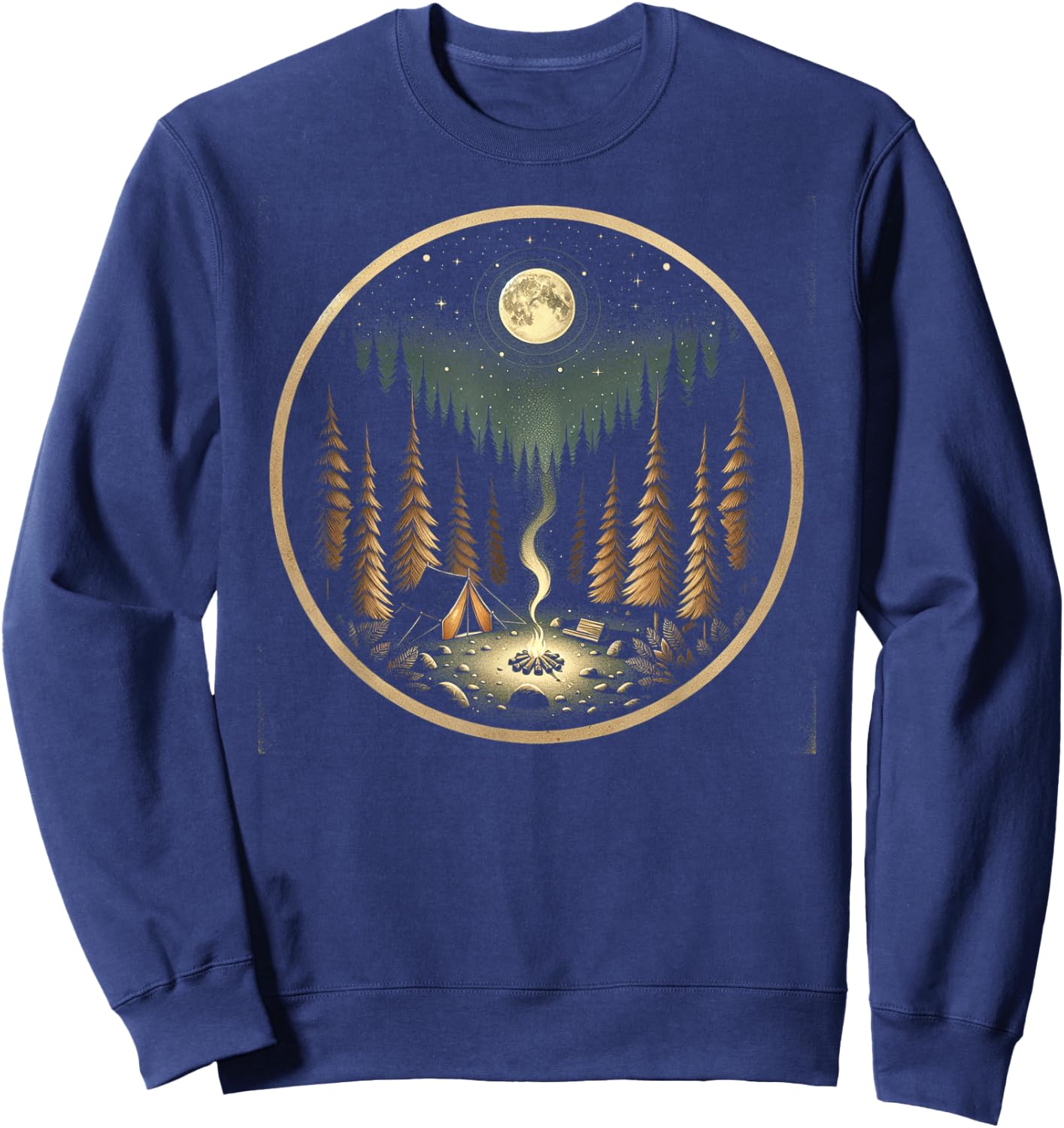 Moonlit Camping Adventure Sweatshirt - Sweatshirt | Navy