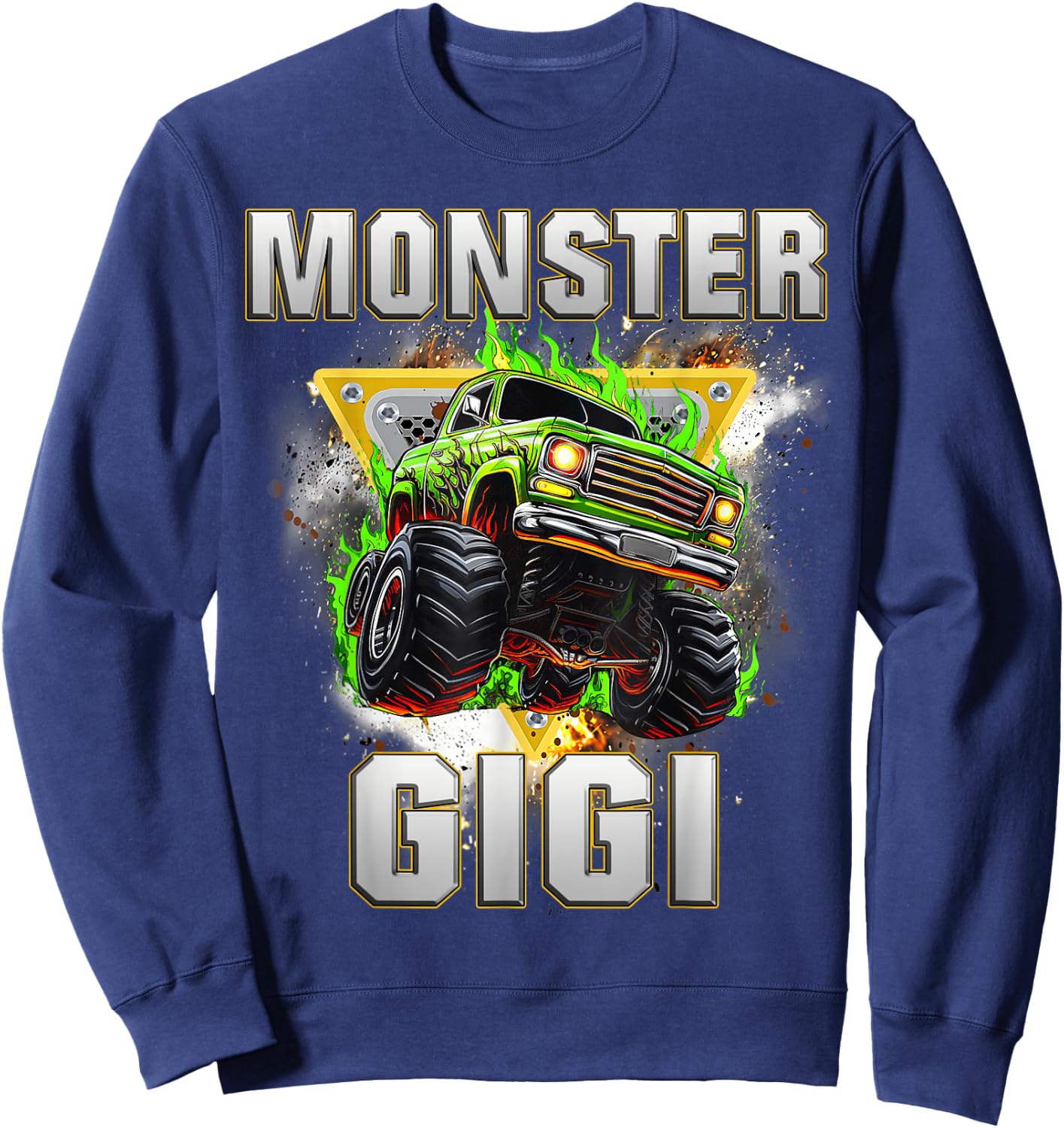 Monster Truck Gigi Monster Truck Are My Jam Adults Kids Sweatshirt - Sweatshirt | Navy