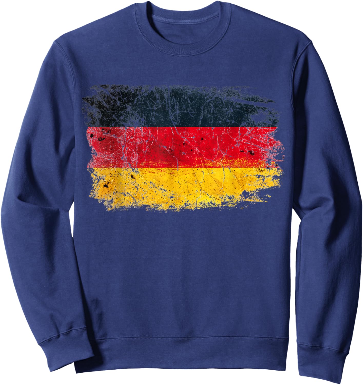 Germany Deutschland German Flag Vintage Graphic Sweatshirt - Sweatshirt | Navy