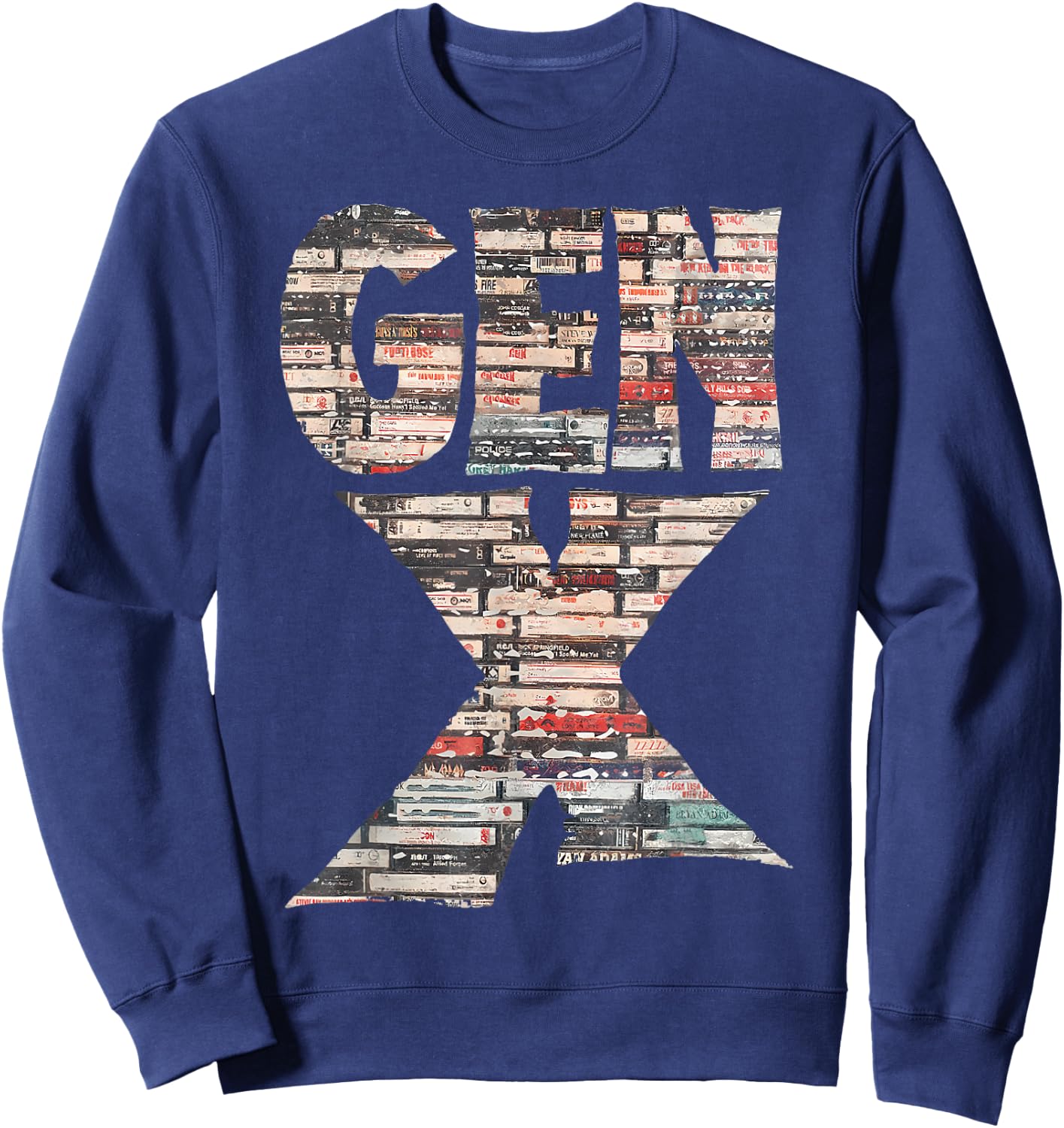 Gen X 80’s Rock Cassettes Sweatshirt - Sweatshirt | Navy