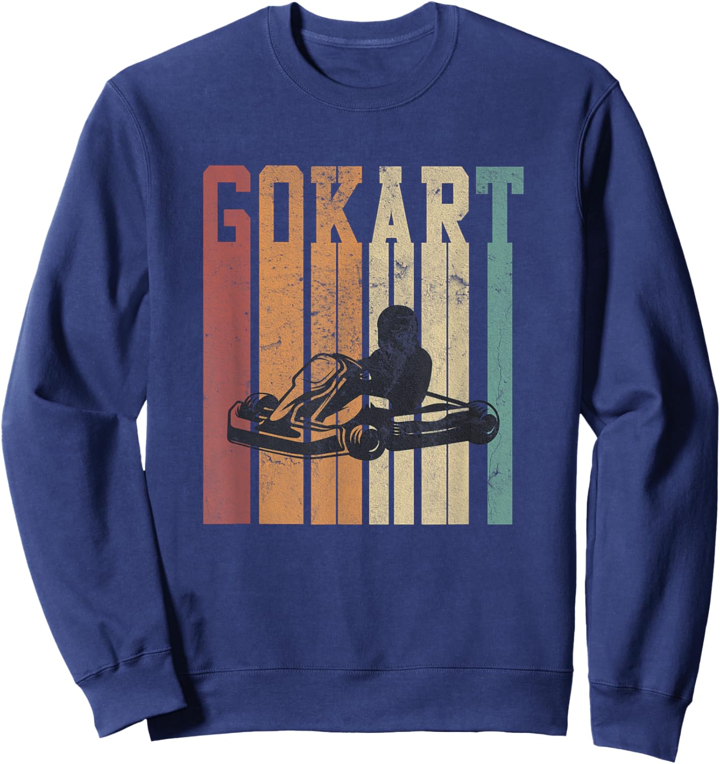 Go Kart Racer Retro Funny Karting Championship Winner Sweatshirt - Sweatshirt | Navy