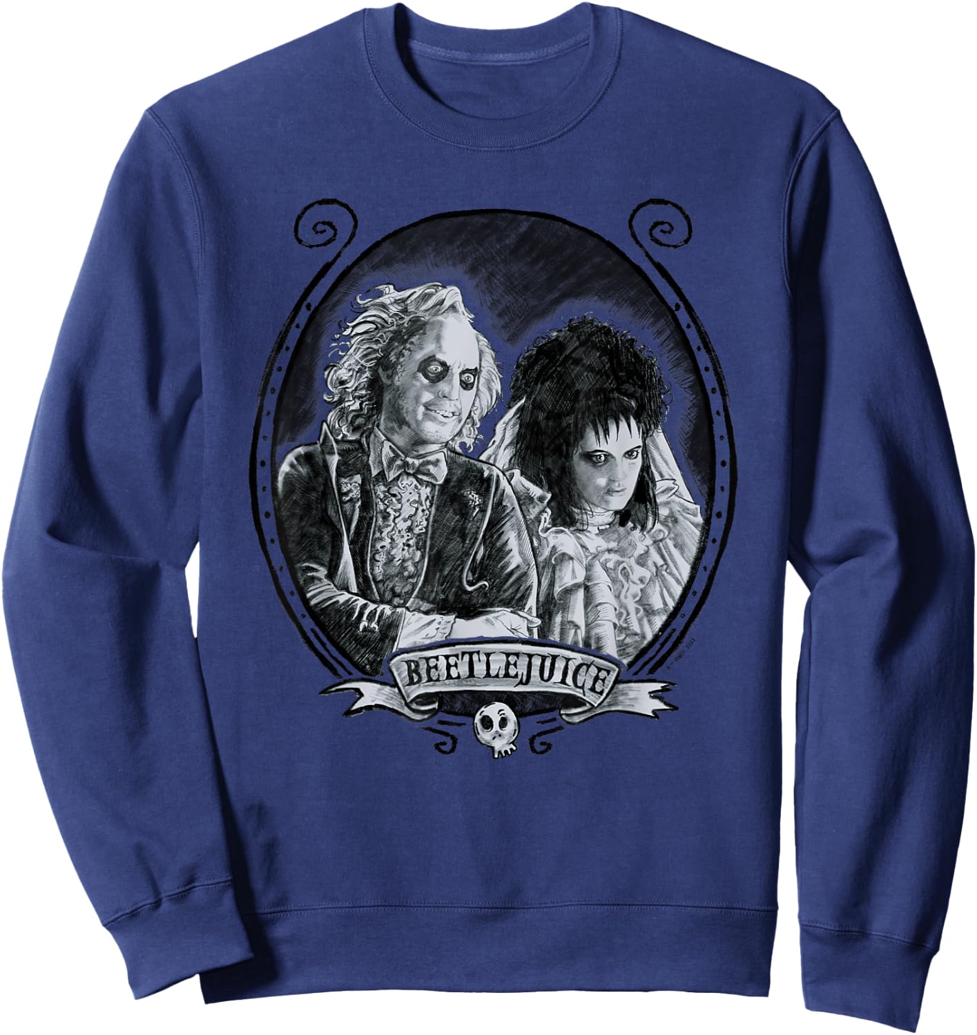 Beetlejuice - Graphite Beetlejuice Sweatshirt - Sweatshirt | Navy