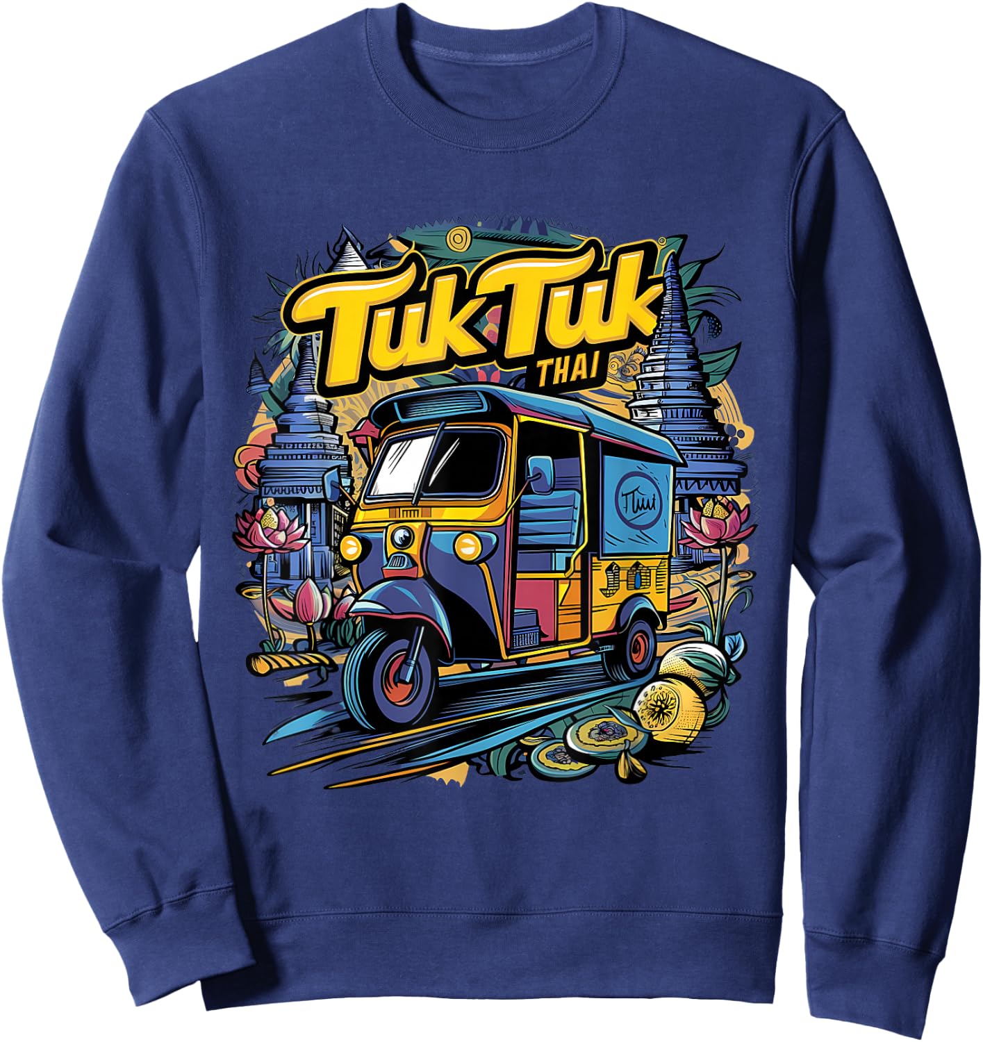 Vibrant Tuk Tuk Thai Adventure Sweatshirt - Sweatshirt | Navy