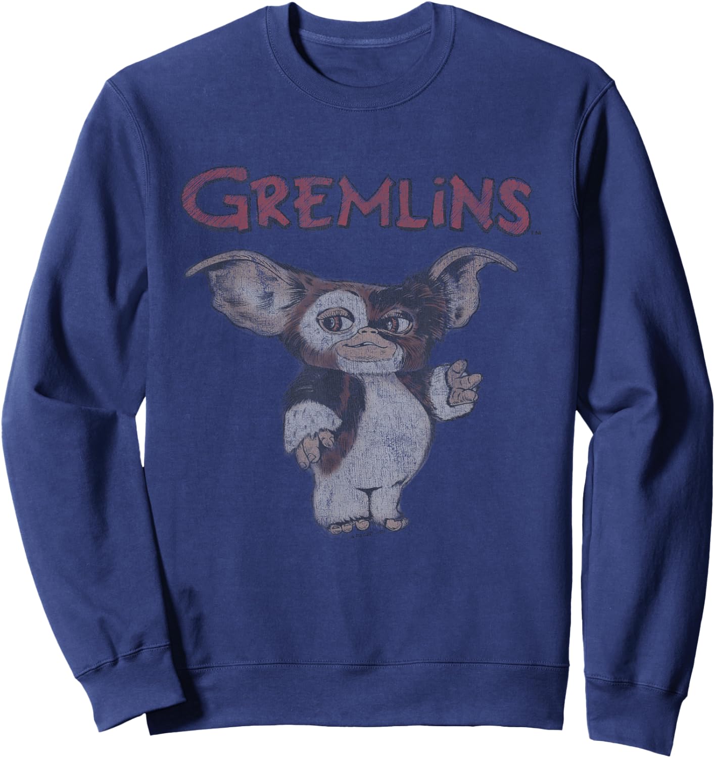 Gremlins Faded Gremlins - Officially Licensed by Warner Brothers - Black - - Short Sleeve - - Regular Fit - Small Sweatshirt - Sweatshirt | Navy