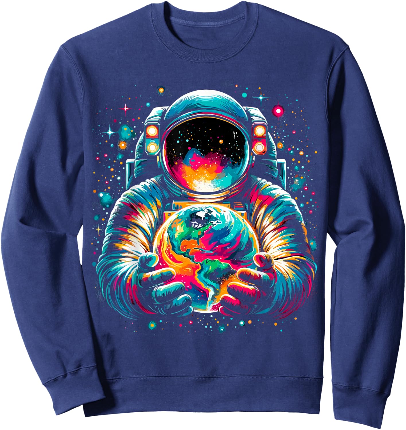 Astronaut Planets Astronaut Space Sweatshirt - Sweatshirt | Navy
