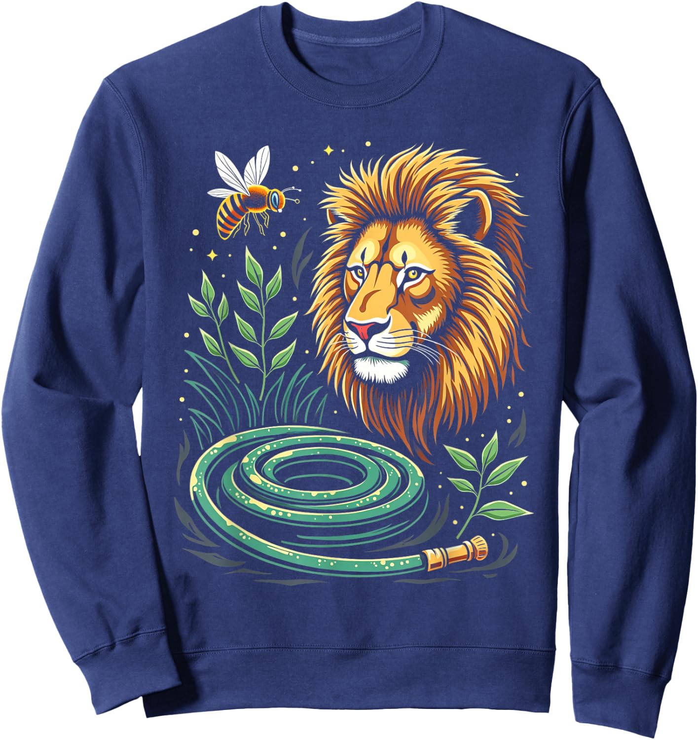 Hose Bee Lion Funny Pun Meme Sweatshirt - Sweatshirt | Navy