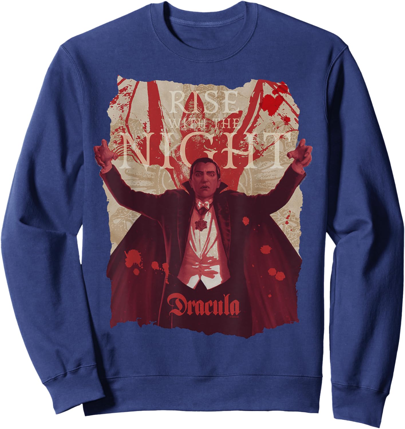 Universal Monsters Dracula Rise With The Night Sweatshirt - Sweatshirt | Navy