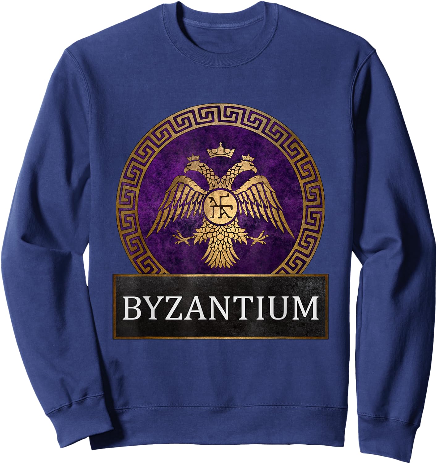 Byzantine Empire Symbol of Constantinople Byzantine Emperors Sweatshirt - Sweatshirt | Navy