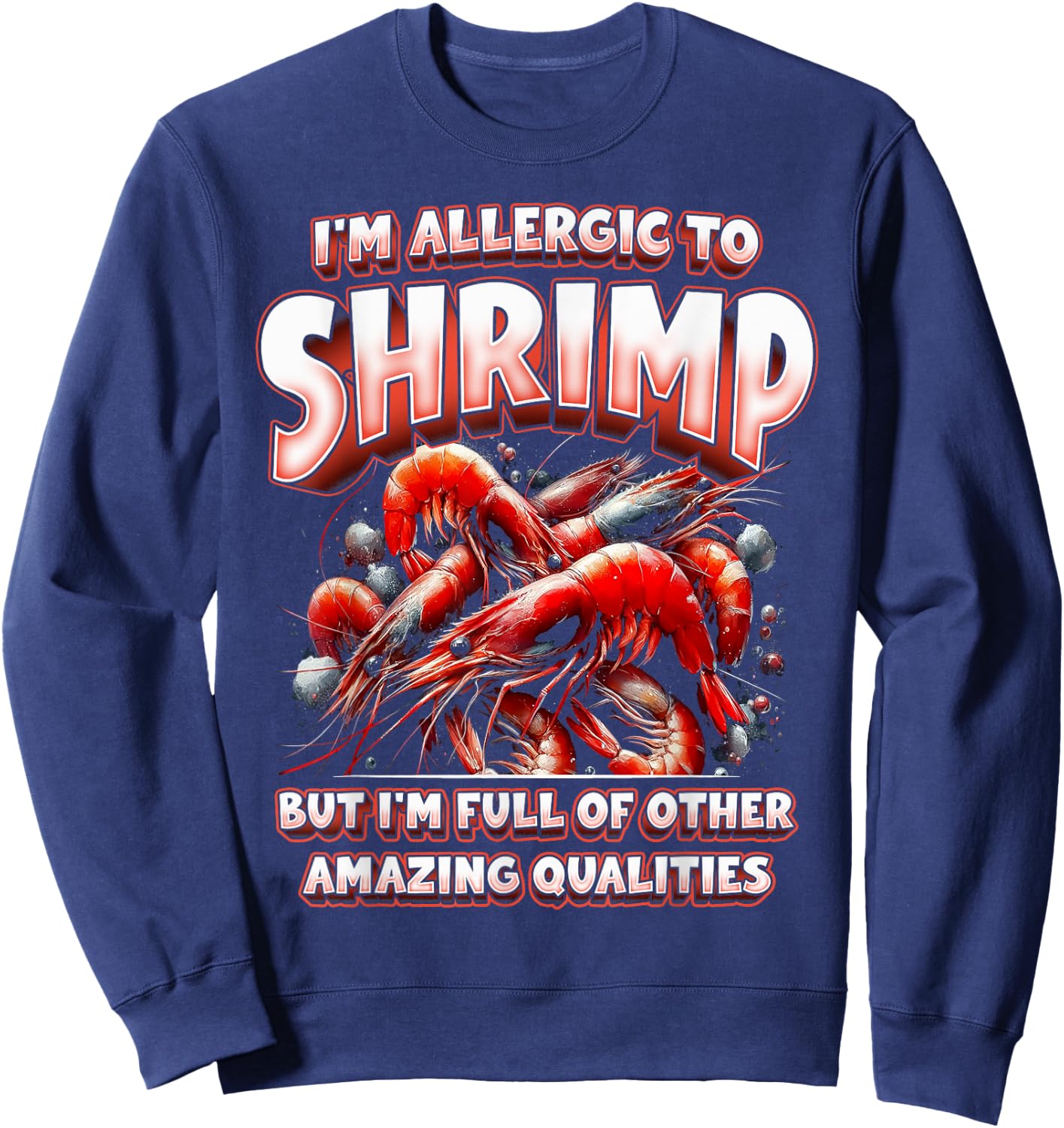 Shrimp Allergy Sweatshirt - Sweatshirt | Navy