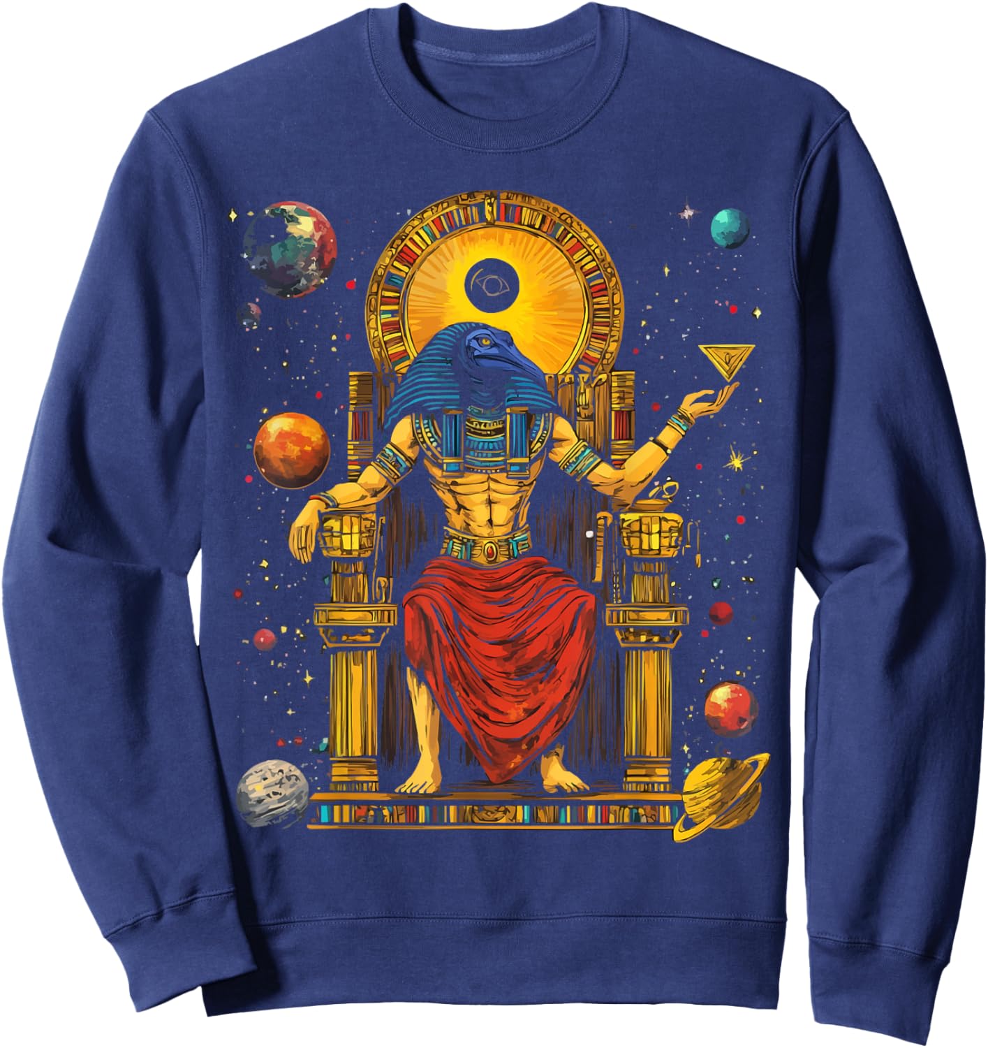 Thoth Egyptian God Egyptian Mythology Pyramid Ancient Egypt Sweatshirt - Sweatshirt | Navy