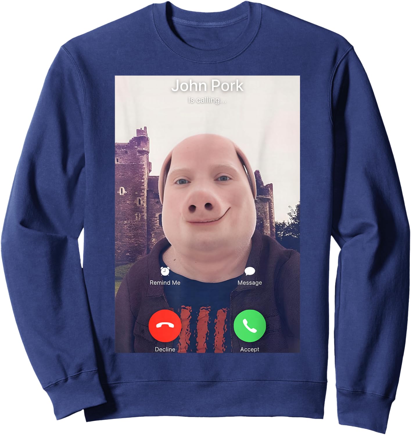 John Pork is Calling Sweatshirt - Sweatshirt | Navy