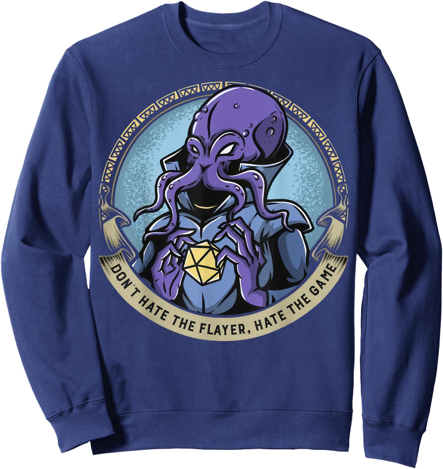 Call Of Ktulu Cthulhu! Don't Hate The Flayer Hate The Game , Small, Black Sweatshirt - Sweatshirt | Navy