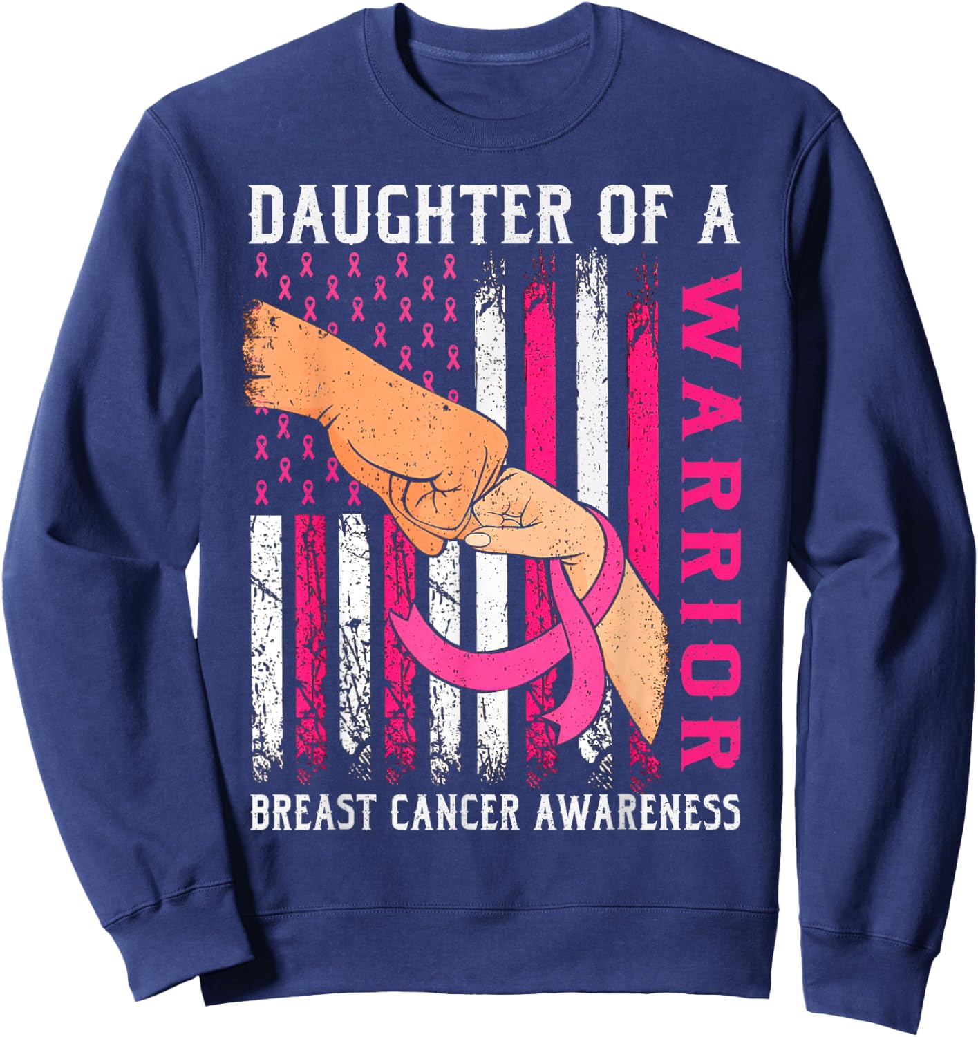 Check Your Boobs Mine Tried To Kill Me - Halloween Pink Sweatshirt - Sweatshirt | Navy