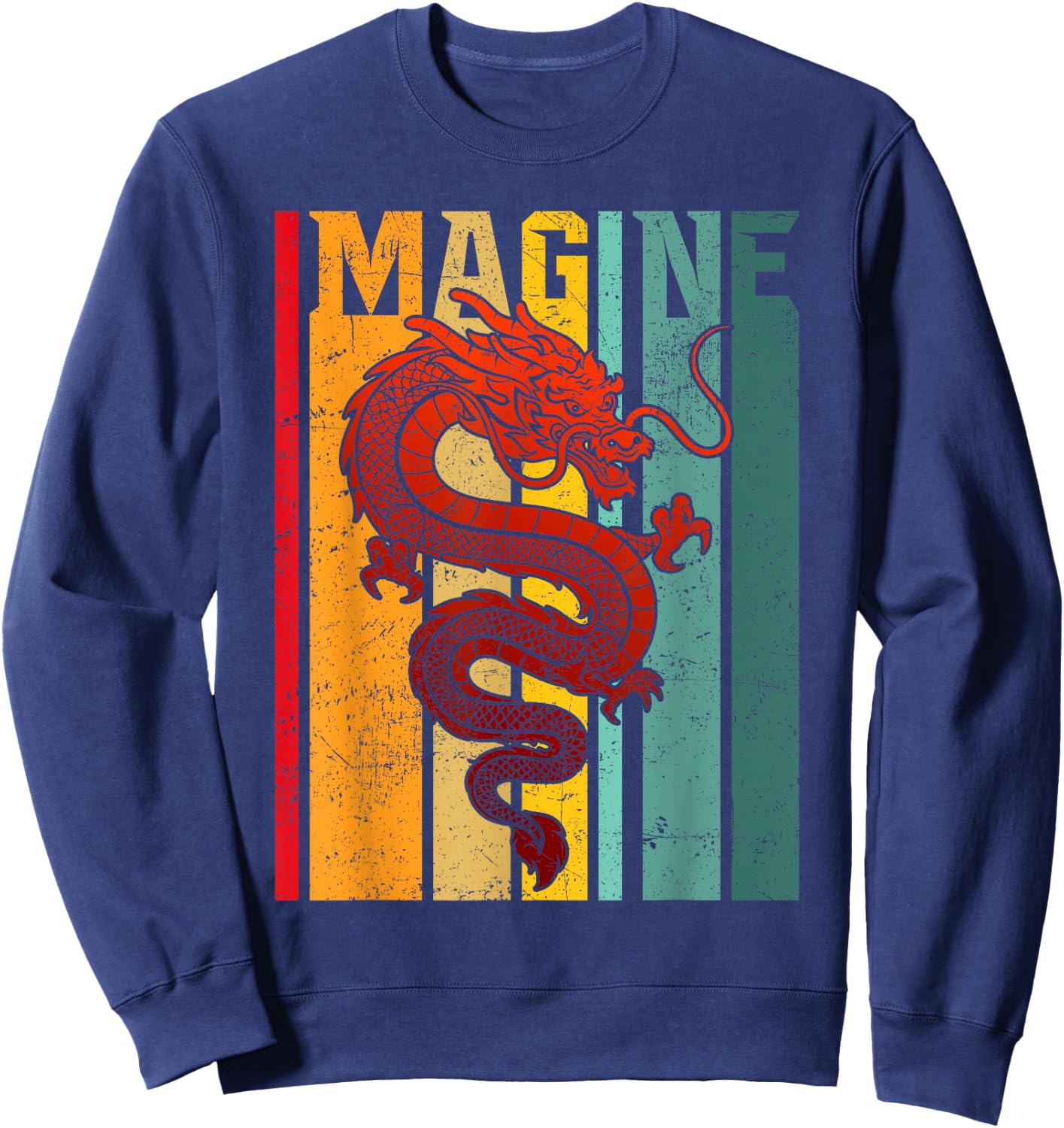 Imagine Dragon Vintage Cool Art Sweatshirt - Sweatshirt | Navy