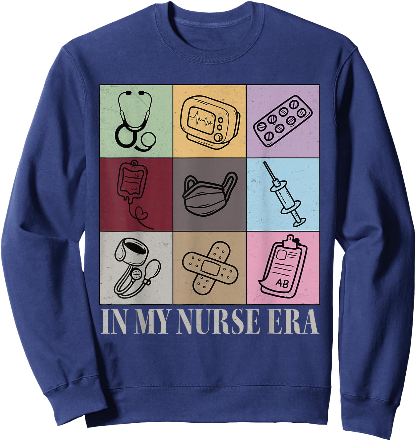 In My Nurse Era Shirt Women Girl Nursing School Nurse Sweatshirt - Sweatshirt | Navy