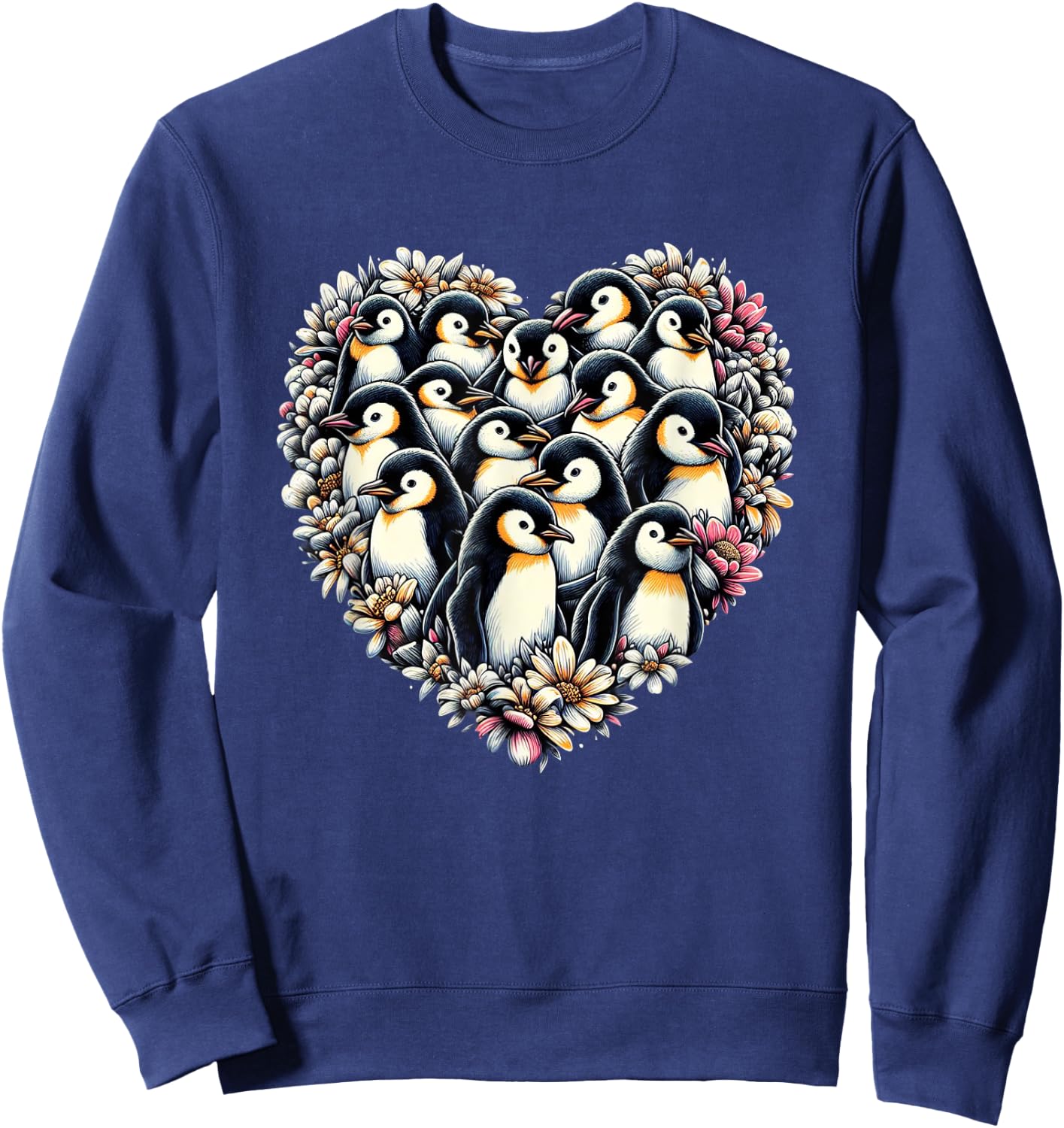 Penguins Love Beautiful Colorful Penguin Art Animal Sweatshirt - Sweatshirt | Navy