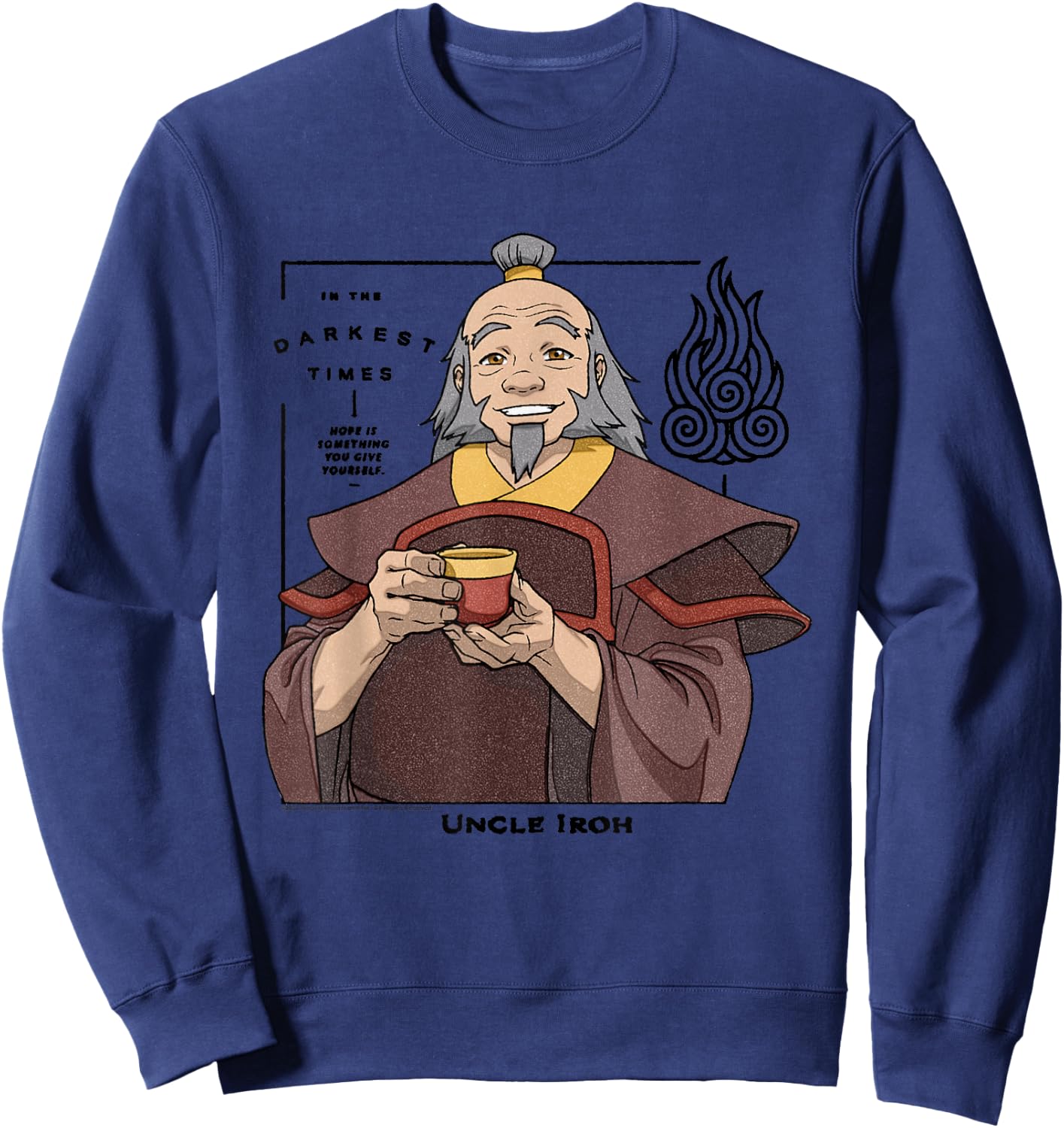 Avatar The Last Airbender Uncle Iroh Firebending Master Sweatshirt - Sweatshirt | Navy