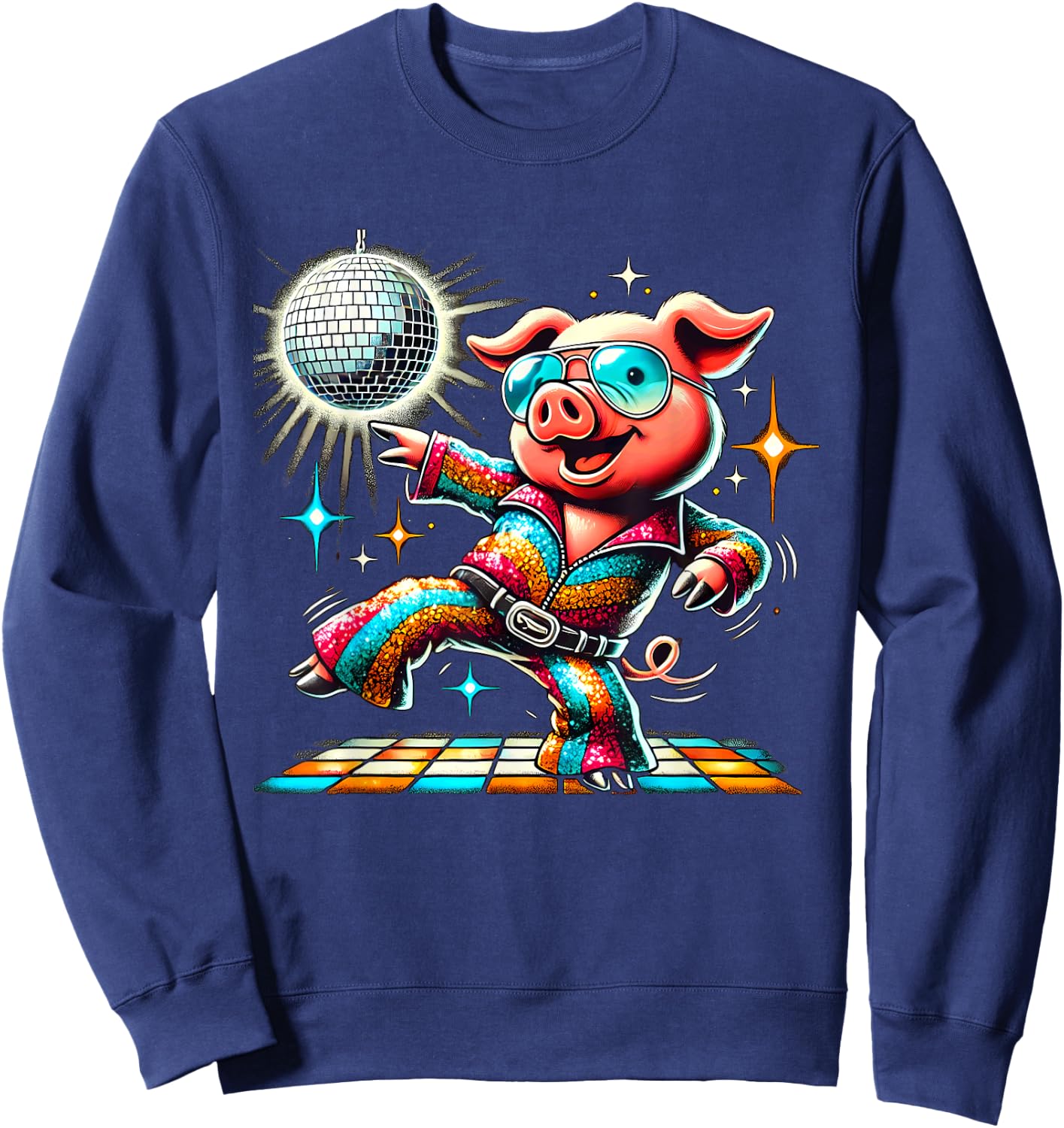 Aesthetic Pig Disco Sweatshirt - Sweatshirt | Navy