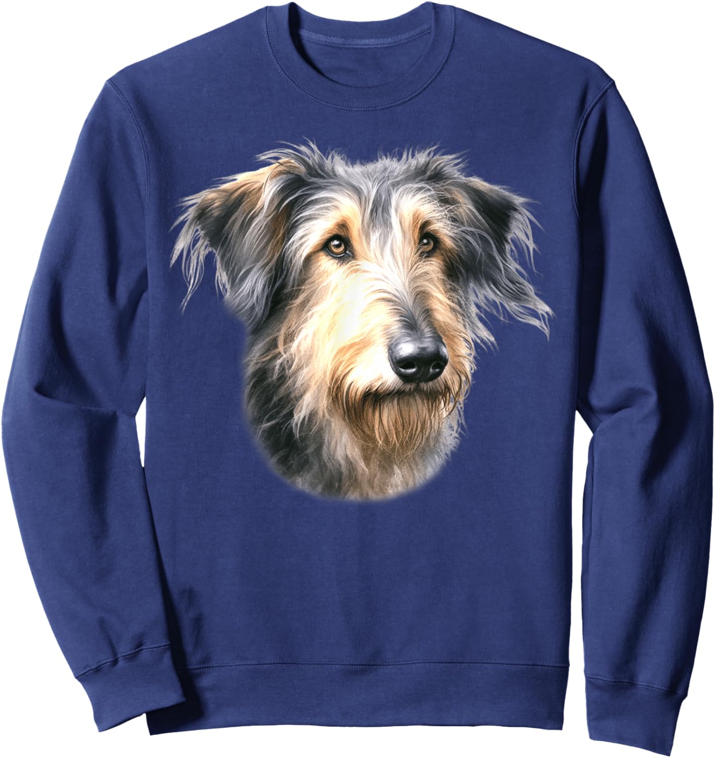 Irish Wolfhound Dog Portrait Sweatshirt - Sweatshirt | Navy