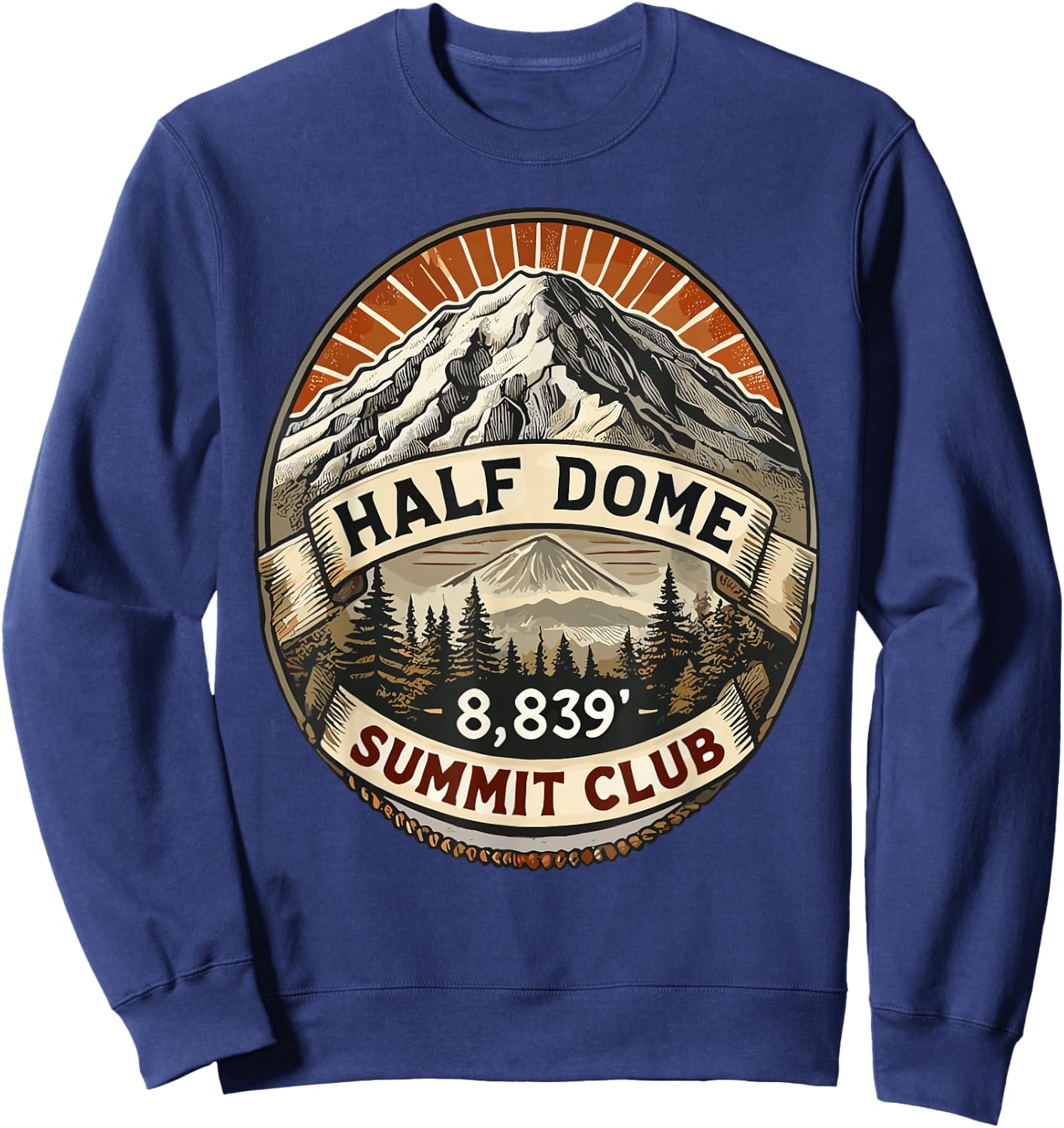 Half Dome Summit Club Shirt Hiking Sweatshirt - Sweatshirt | Navy
