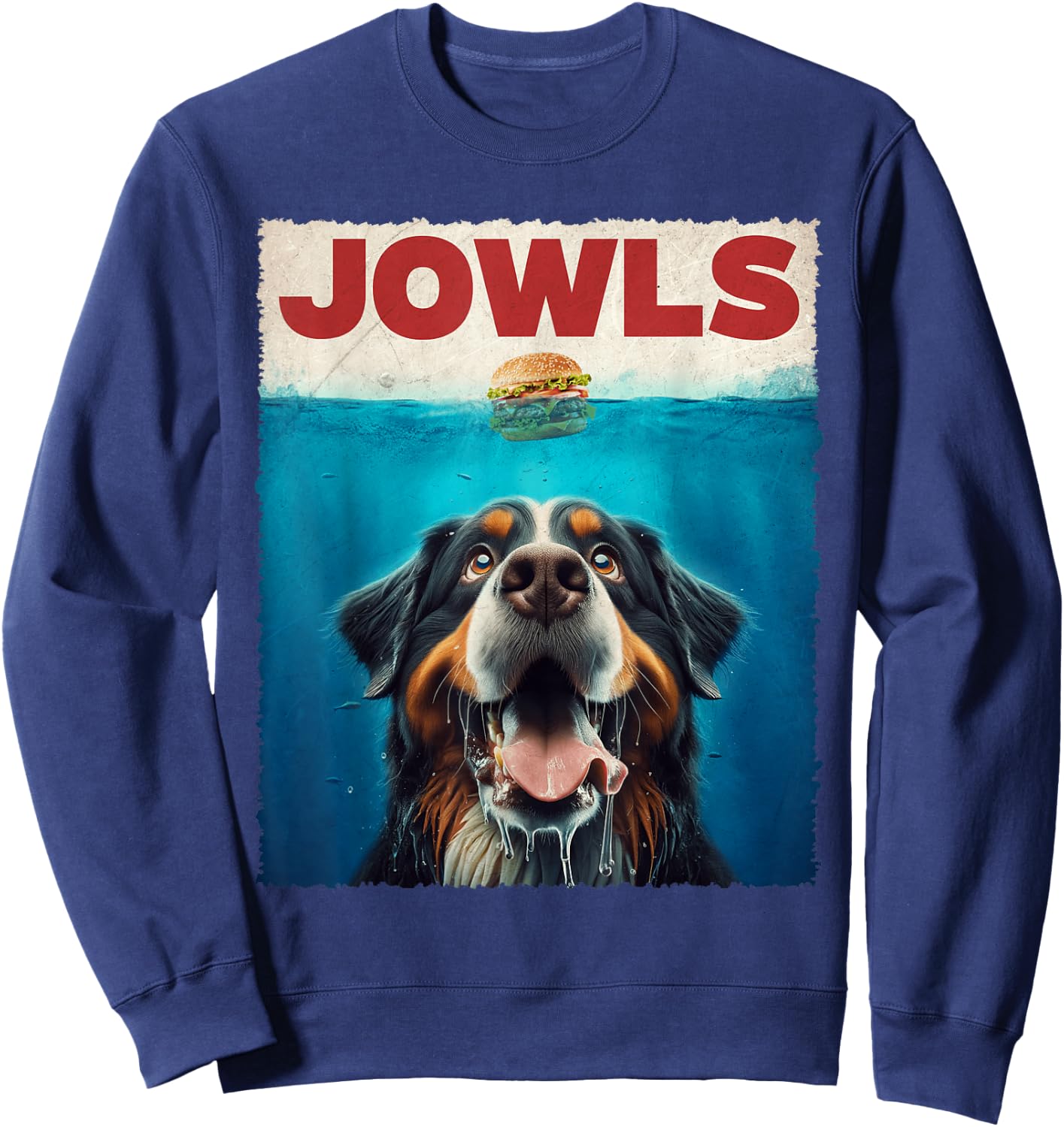 Bernese Mountain Dog Jowls Classic Adorable Animal Outfits Women Girls Kids Sweatshirt - Sweatshirt | Navy