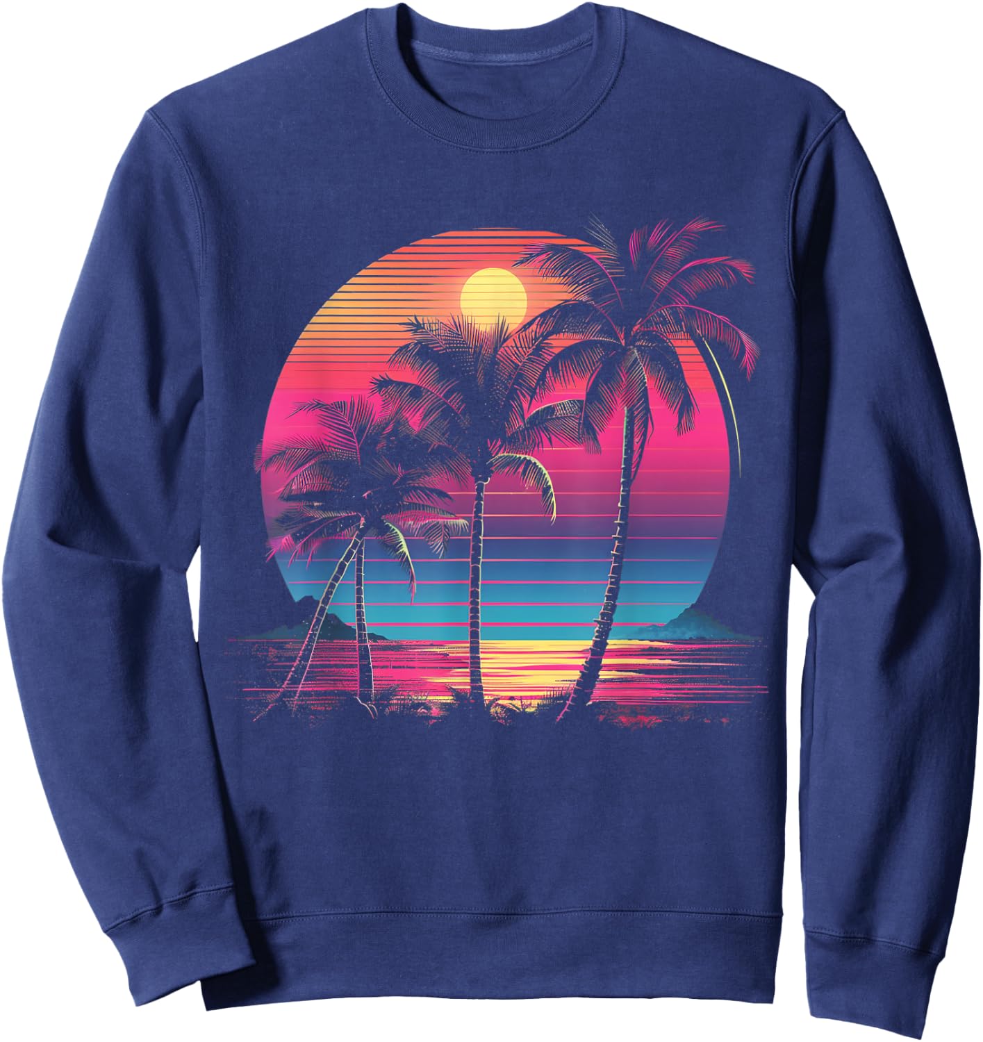 Vaporwave Retro Sweatshirt - Sweatshirt | Navy