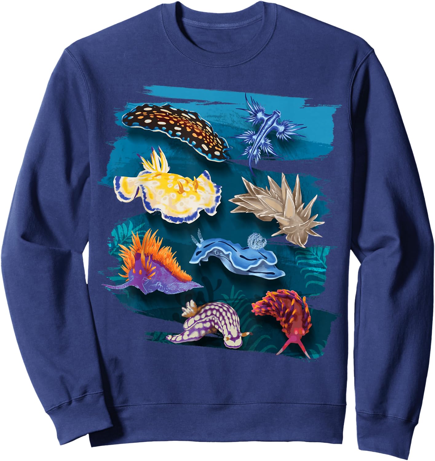 Nudibranch Oceanography Sea Slug Biologist Aquarists Sweatshirt - Sweatshirt | Navy
