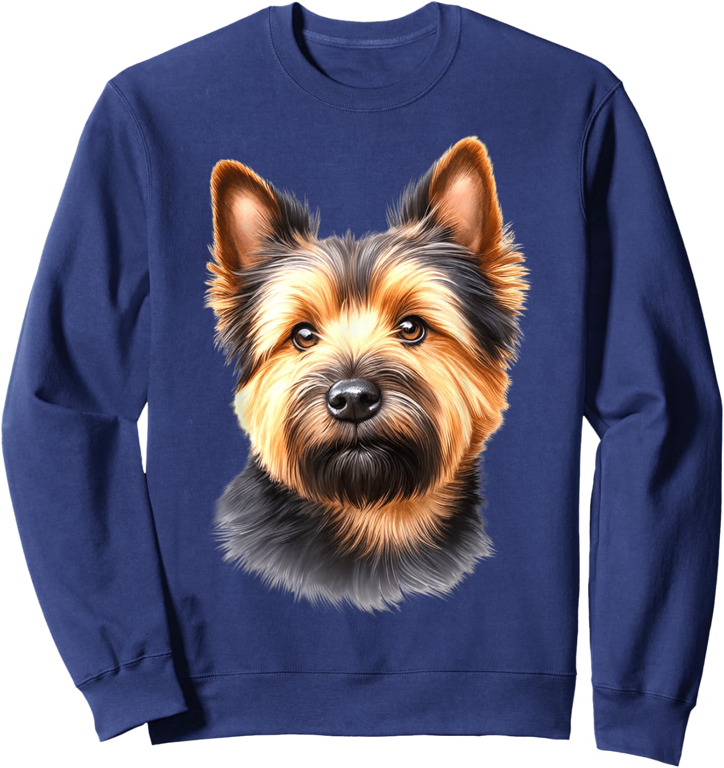 Norwich Terrier Puppy Dog Portrait Sweatshirt - Sweatshirt | Navy
