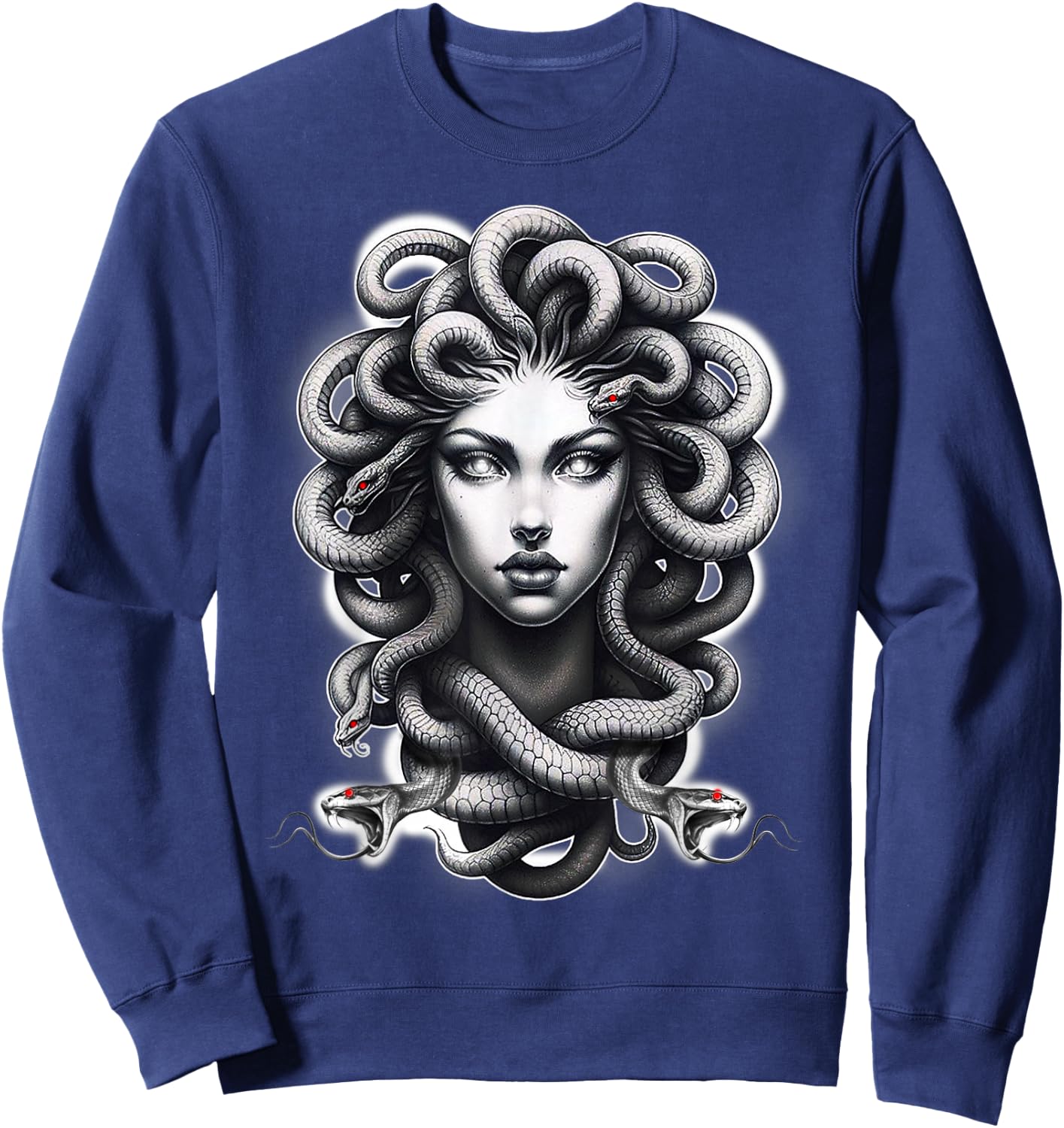 Lilith Medusa Serpent Cobra Snake Greek Mythology Sweatshirt - Sweatshirt | Navy