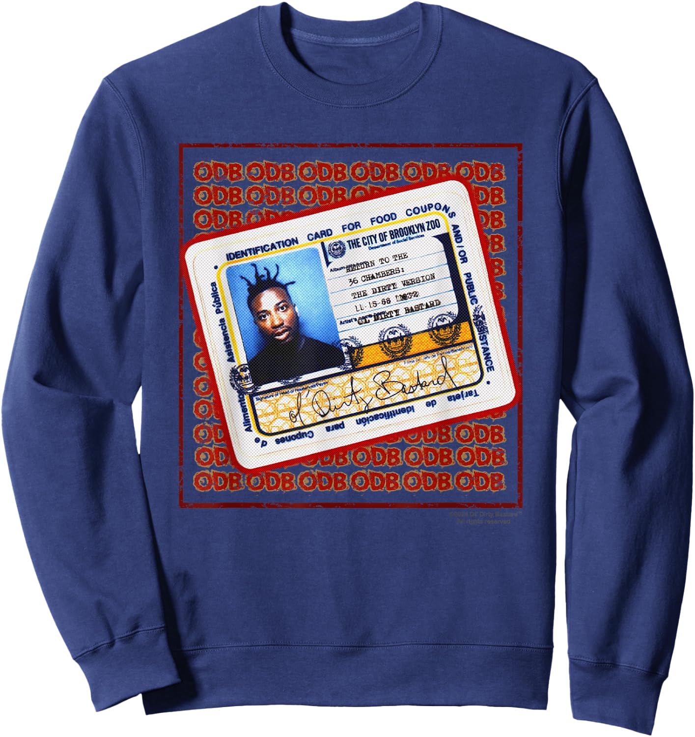 ODB Ol Dirty Ba--ard ID Return Chambers Brooklyn Zoo Mix Sweatshirt - Sweatshirt | Navy