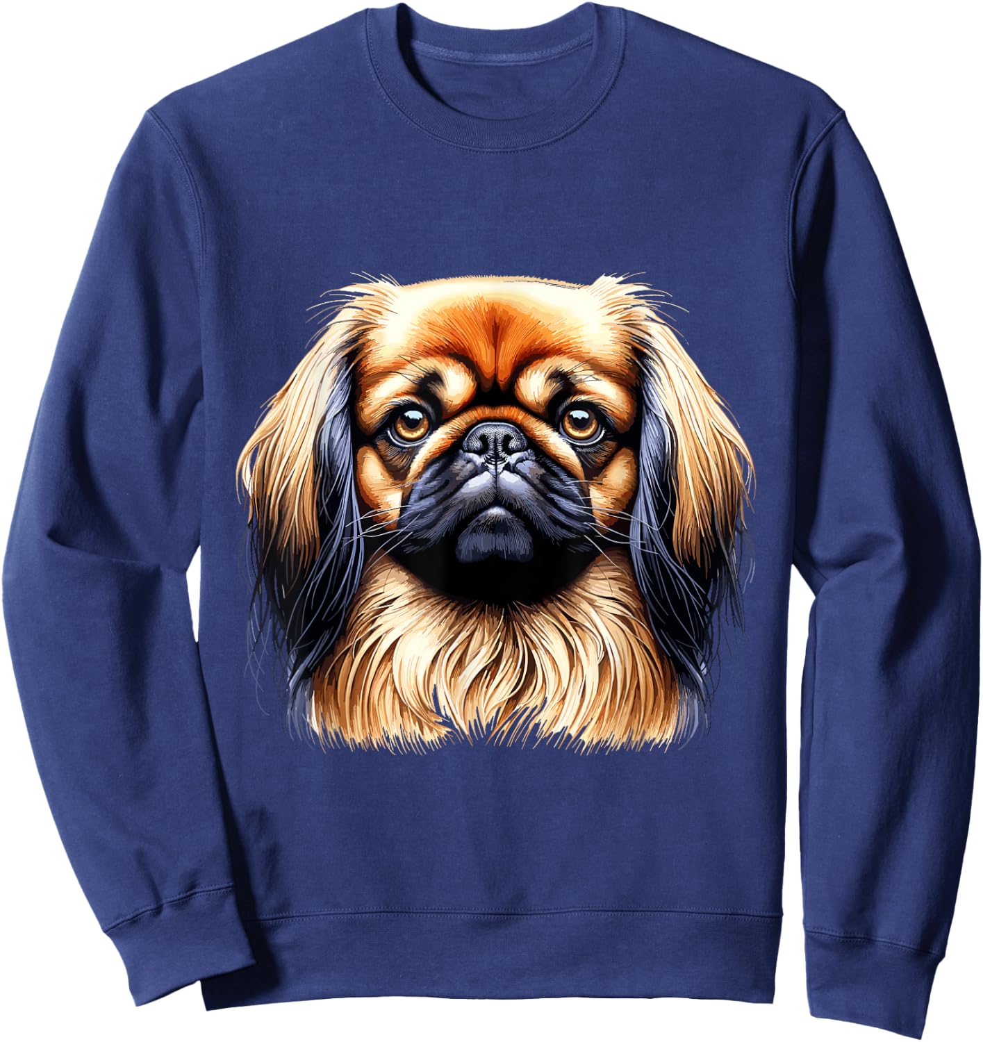 Dog Face - Pekingese Men Women Kids Sweatshirt - Sweatshirt | Navy