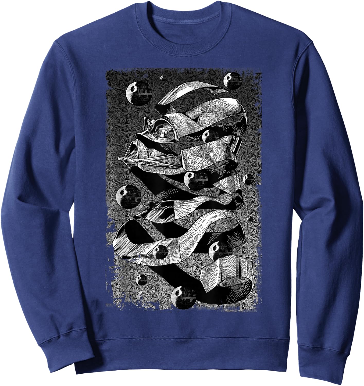 Star Wars Darth Vader M.C. Escher Style Artistic Poster Sweatshirt - Sweatshirt | Navy