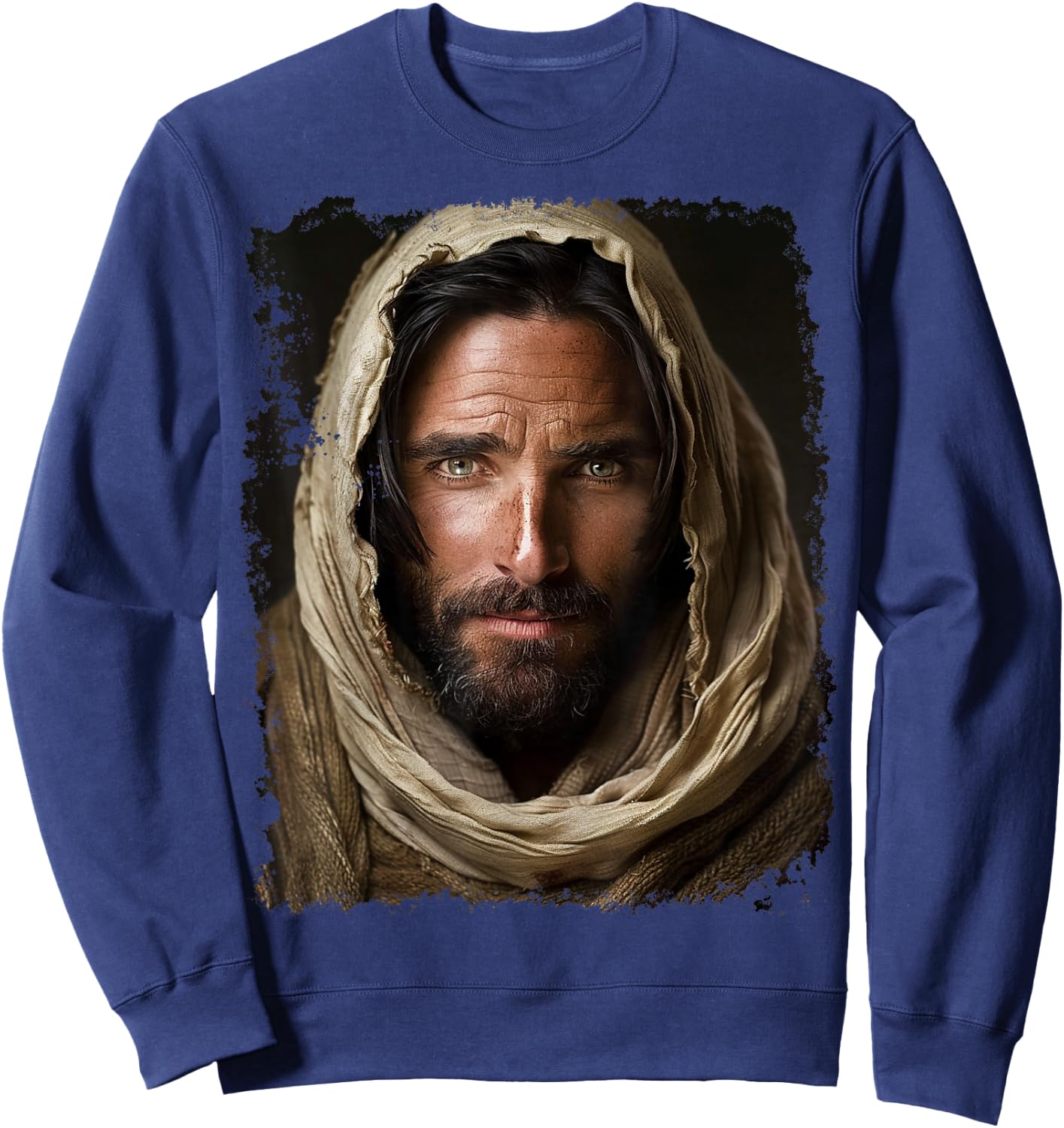Face Jesus Christ Sweatshirt - Sweatshirt | Navy