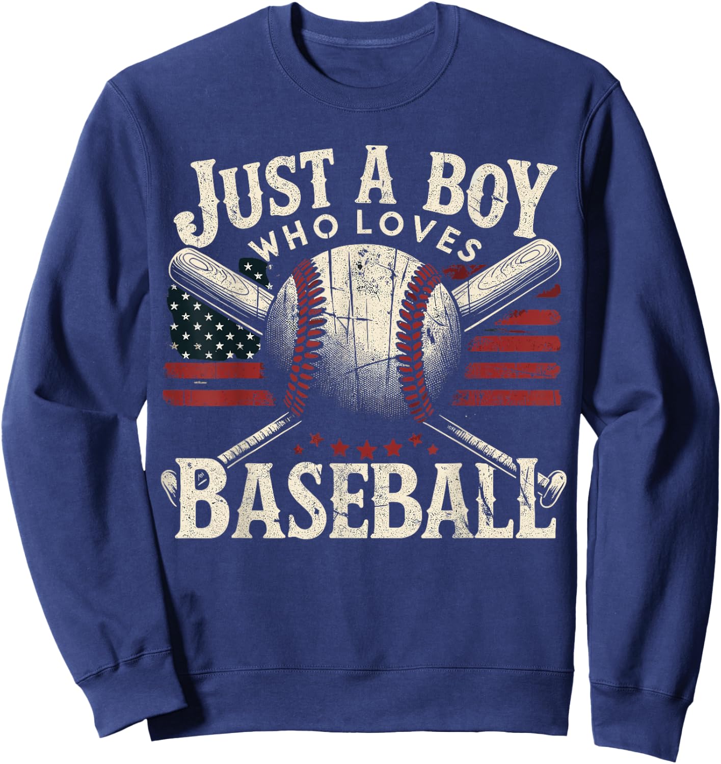 Just A Boy Who Loves Baseball Sweatshirt - Sweatshirt | Navy