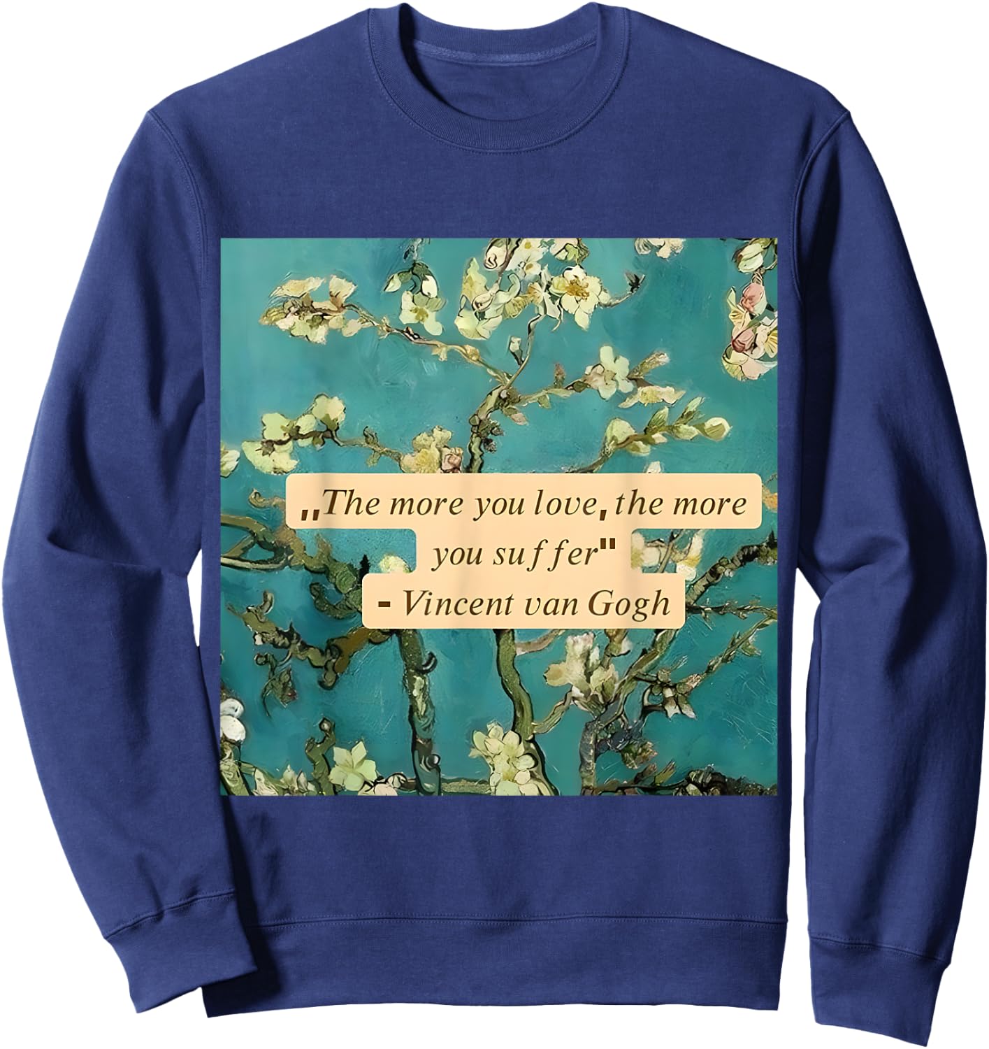 Almond Blossom Vincent Van Gogh Fans Famous Artist Tribute Sweatshirt - Sweatshirt | Navy