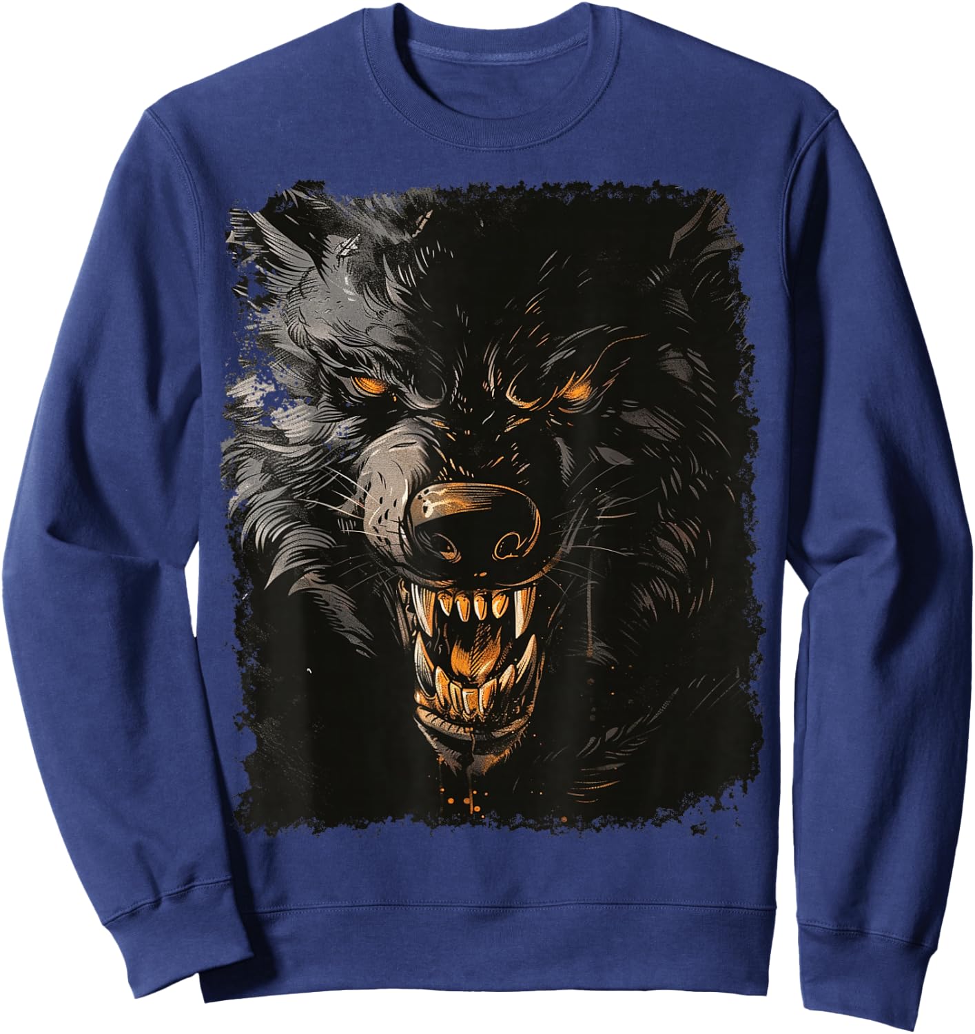 Halloween Design Black Werewolf Sweatshirt - Sweatshirt | Navy