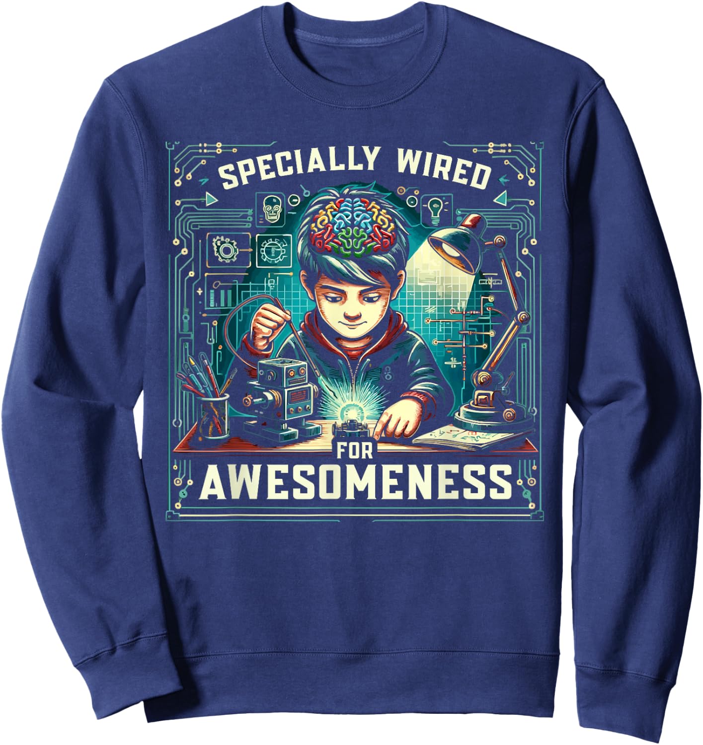 AuDHD Autism ADHD Autistic Spectrum Neurodiversity Sweatshirt - Sweatshirt | Navy
