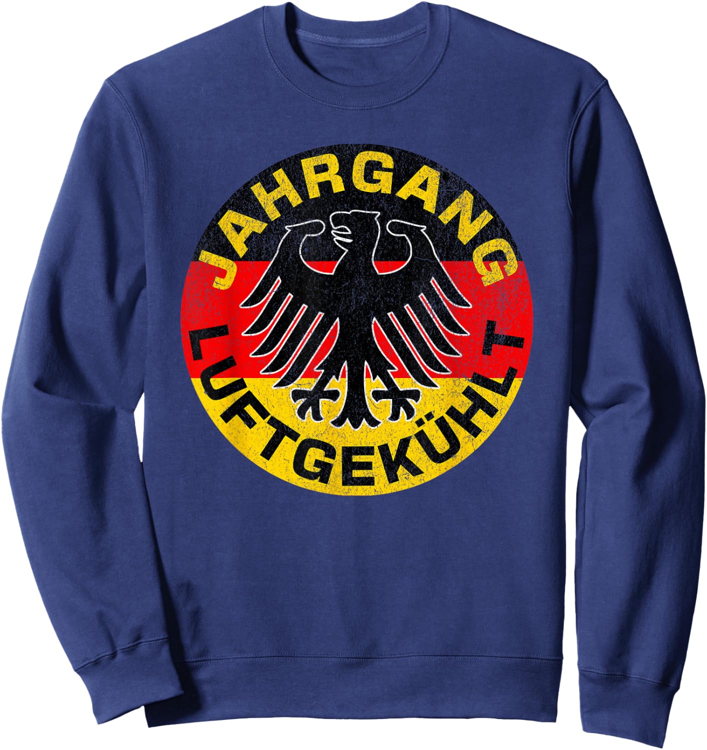 Classic Car Race Vintage Air-Cooled German Flag Luftgekuhlt Sweatshirt - Sweatshirt | Navy