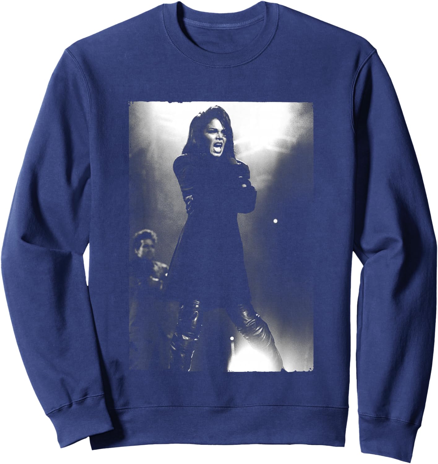 Janet Jackson Singing Live by Stephen Wright Sweatshirt - Sweatshirt | Navy