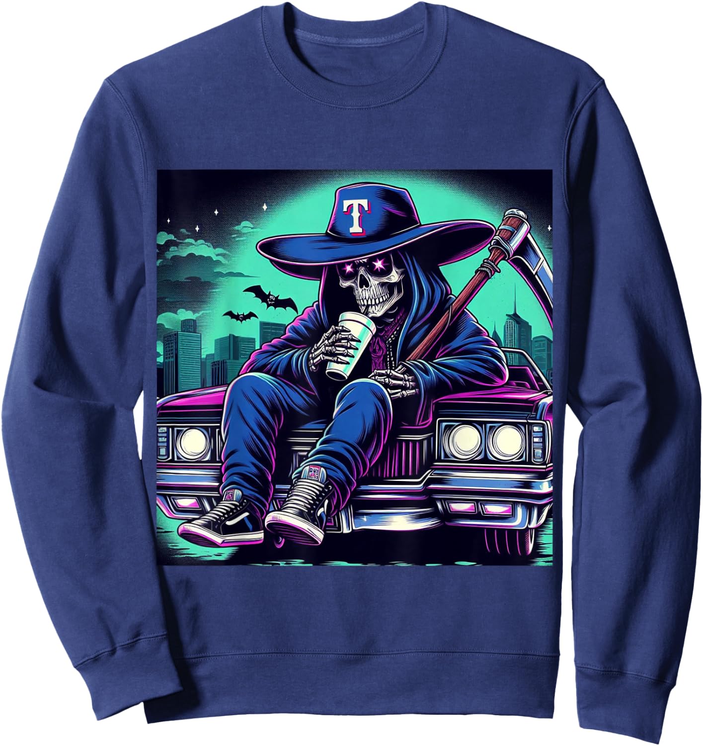 Texas Grim Reaper Sweatshirt - Sweatshirt | Navy