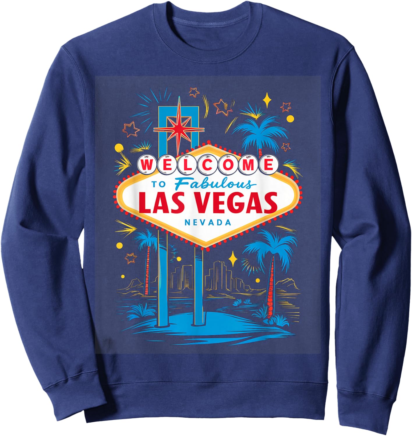 I Love LAS VEGAS Nevada City Vegas Souvenir Gifts Las Vegas Sweatshirt - Sweatshirt | Navy