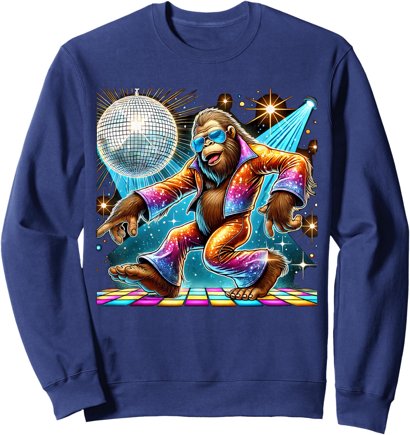 Aesthetic Bigfoot Disco Sweatshirt - Sweatshirt | Navy