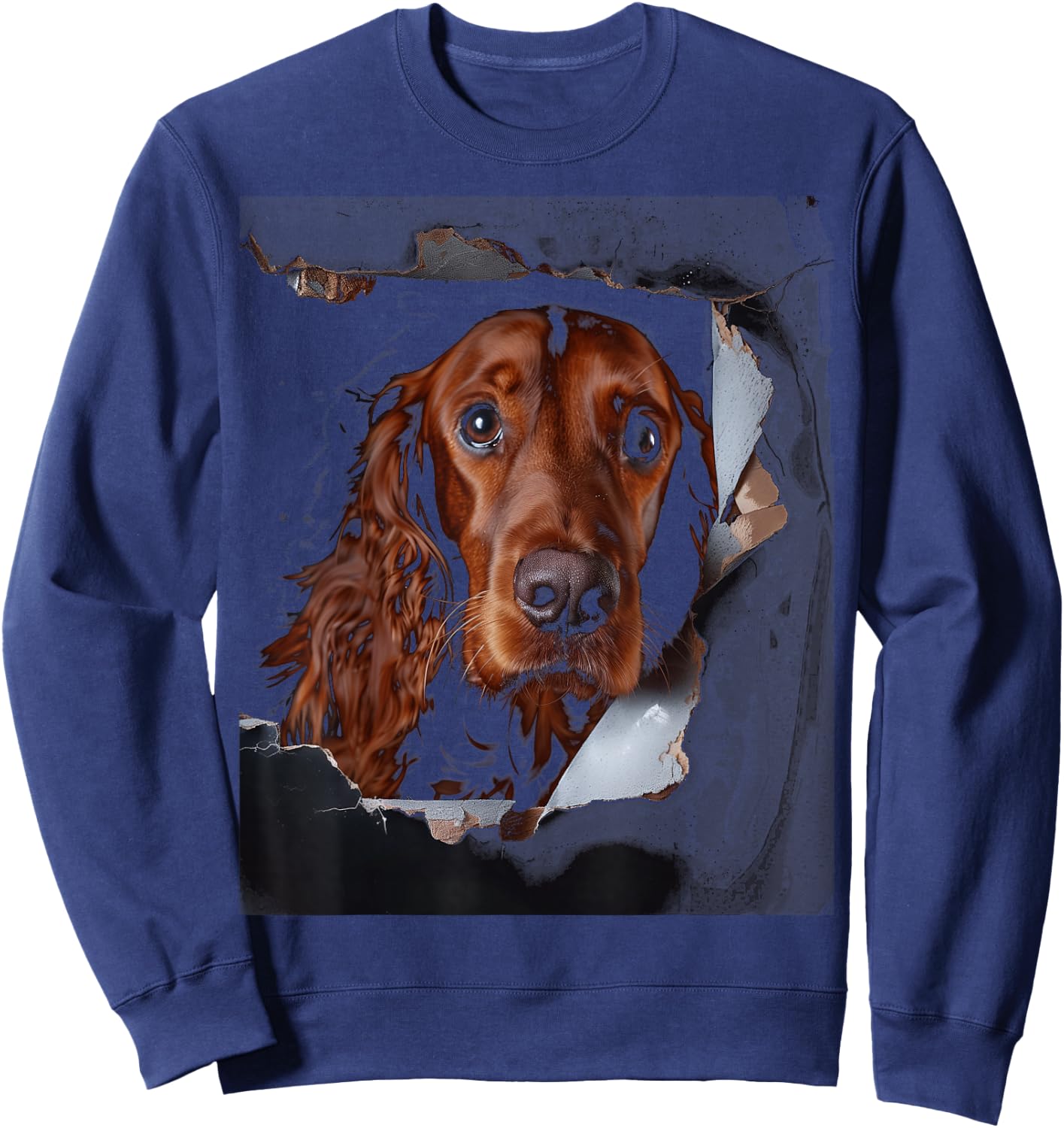 Irish Setter Dog funny vintage Dog Lover owner Irish Setter Sweatshirt - Sweatshirt | Navy
