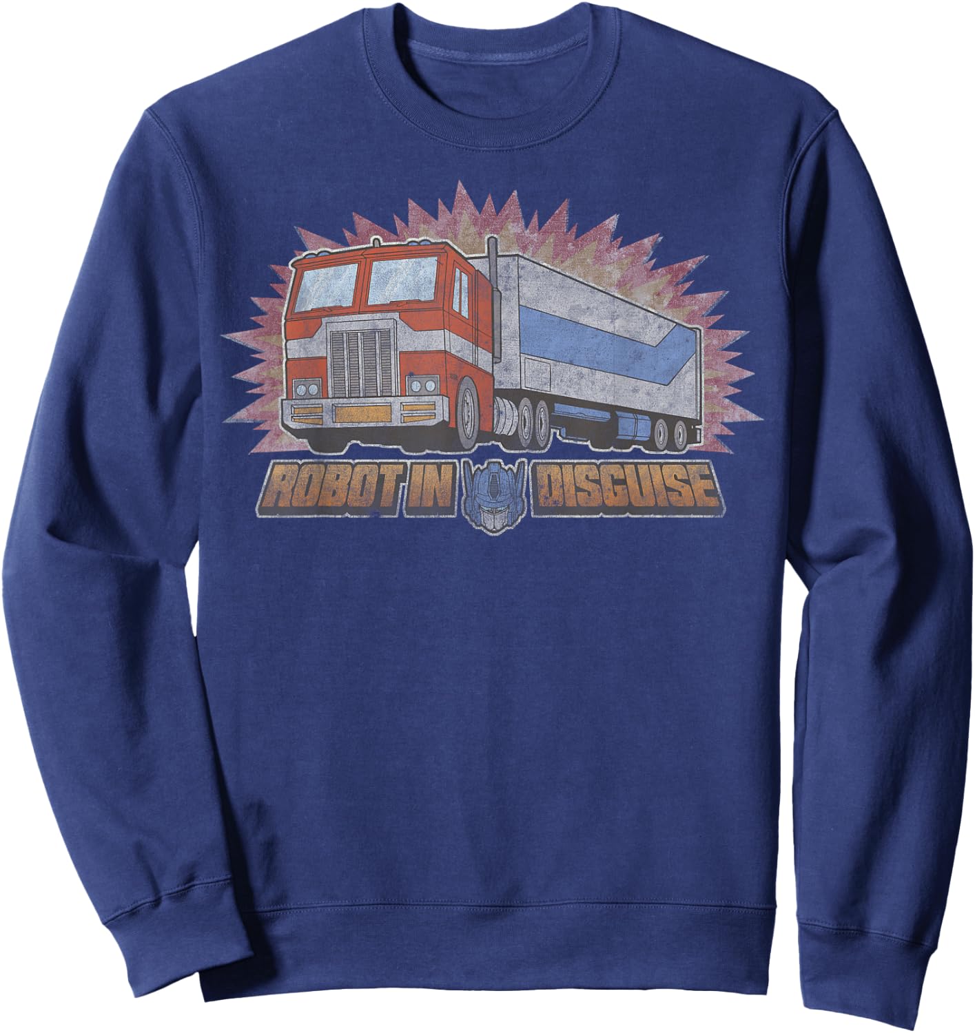 Transformers Optimus Prime Robot In Disguise Sweatshirt - Sweatshirt | Navy