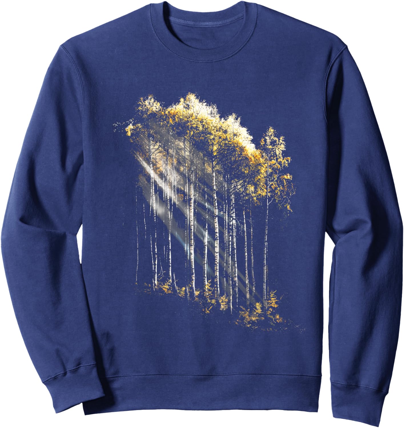 Realistic Forest Birch Tree Nature graphics Sweatshirt - Sweatshirt | Navy