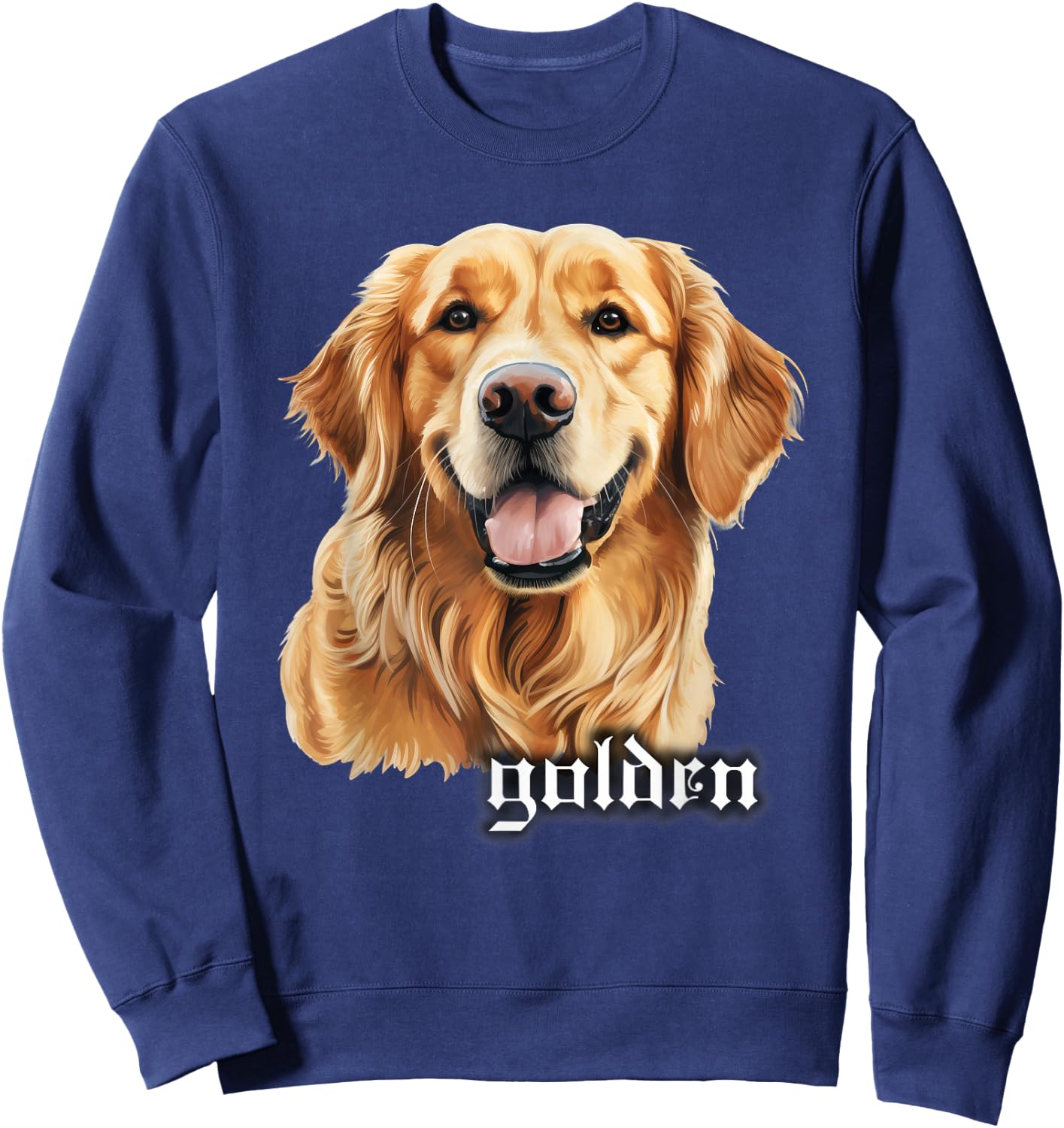 Golden Retriever Portrait Sweatshirt - Sweatshirt | Navy