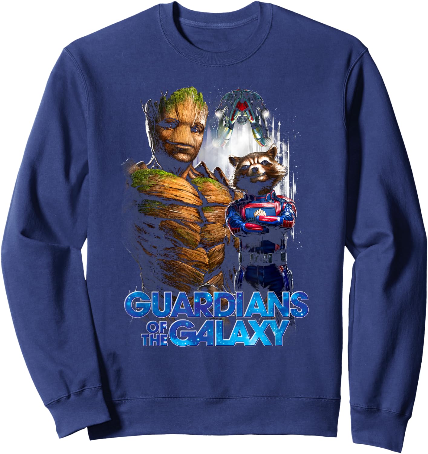 Marvel Guardians of The Galaxy Vol. 3 Rocket & Groot Oh Yeah Sweatshirt - Sweatshirt | Navy