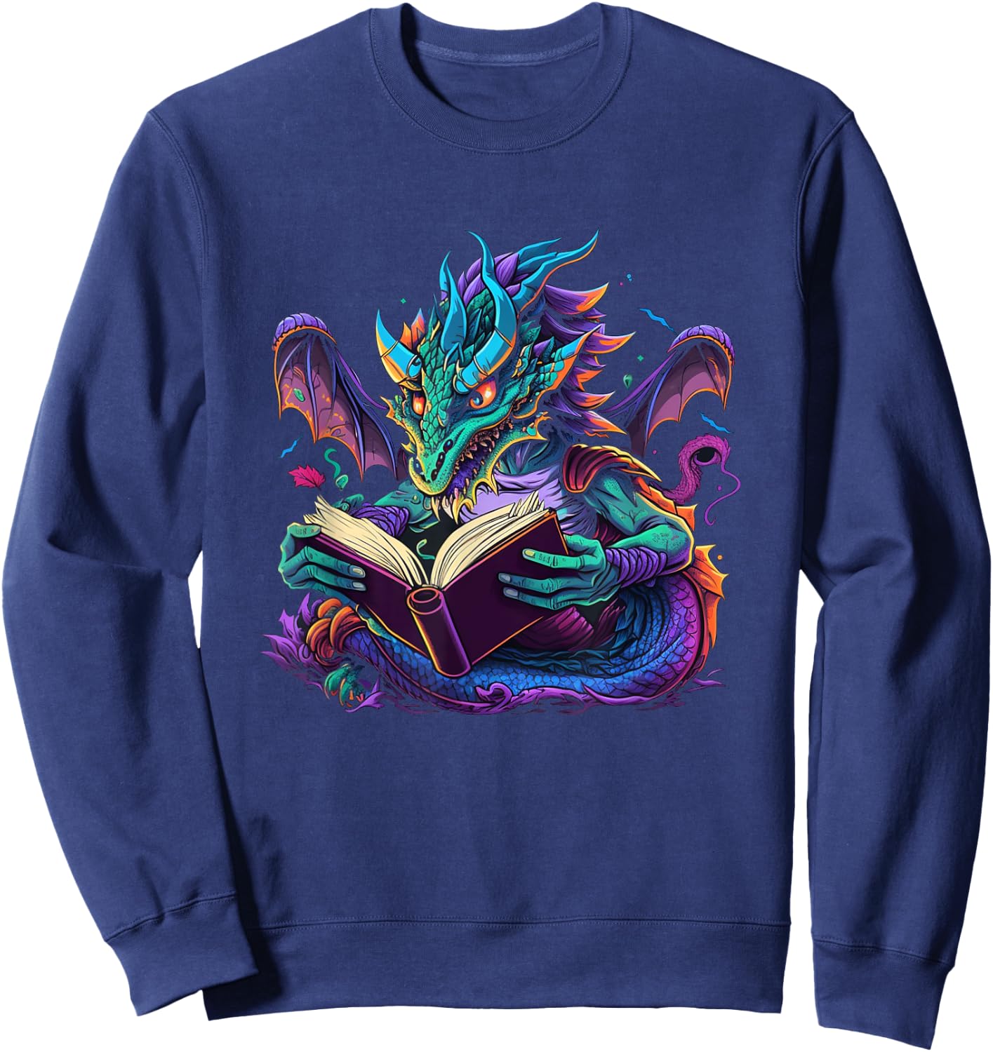 Dragon Reading Book Sweatshirt - Sweatshirt | Navy