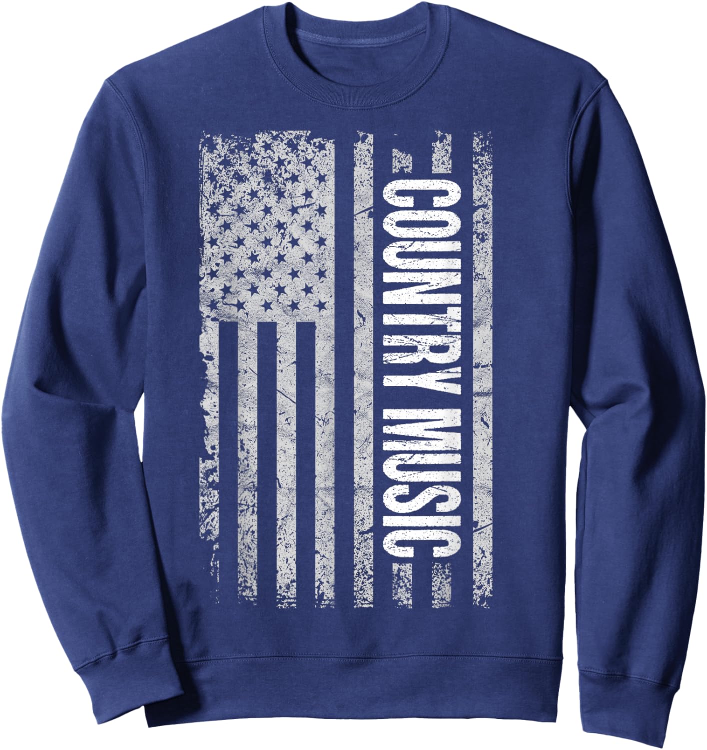 Proud American Flag Country Music Deep South Sweatshirt - Sweatshirt | Navy